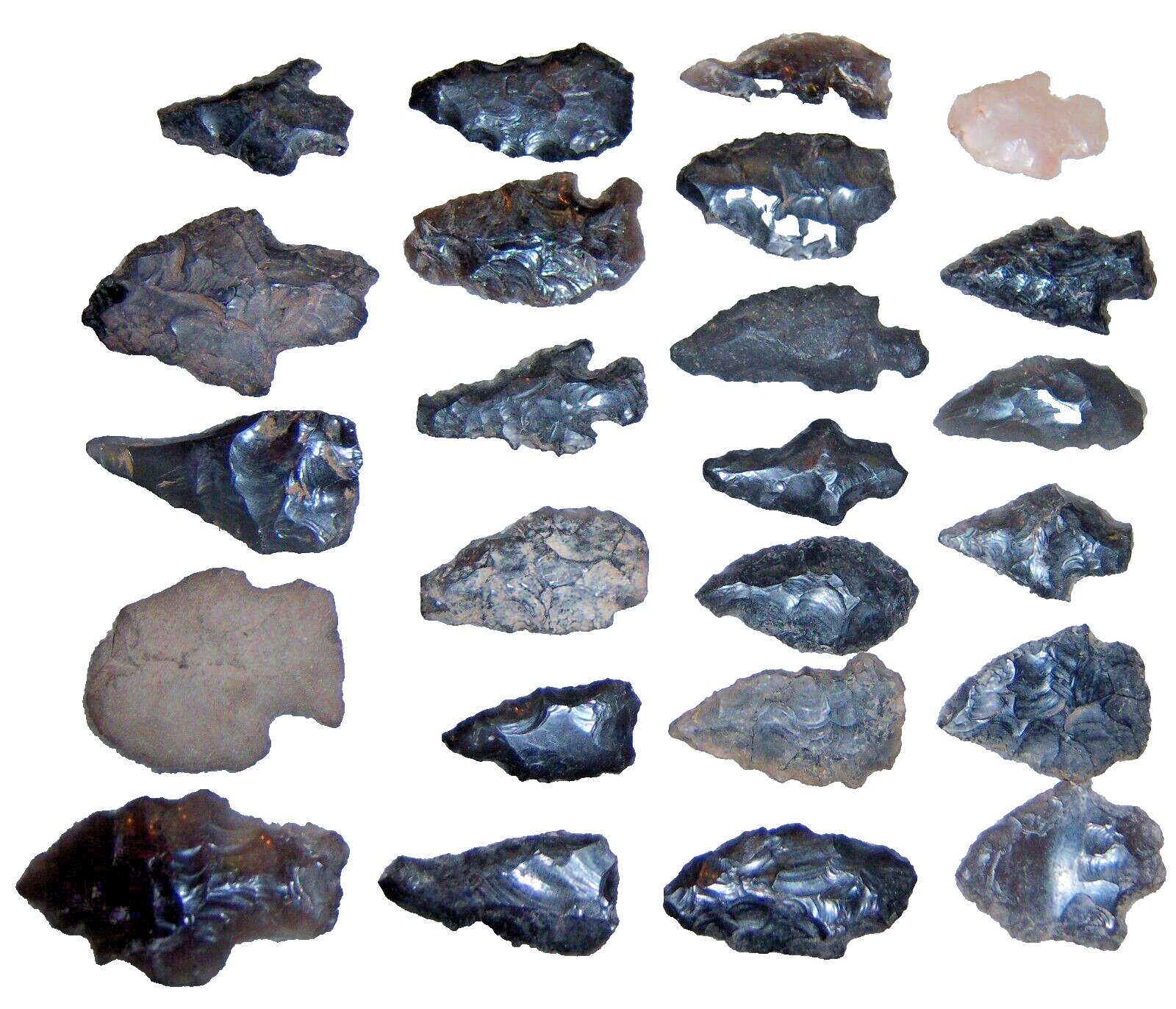 Obsidian Points Blades Arrowhead Lot New Mexico