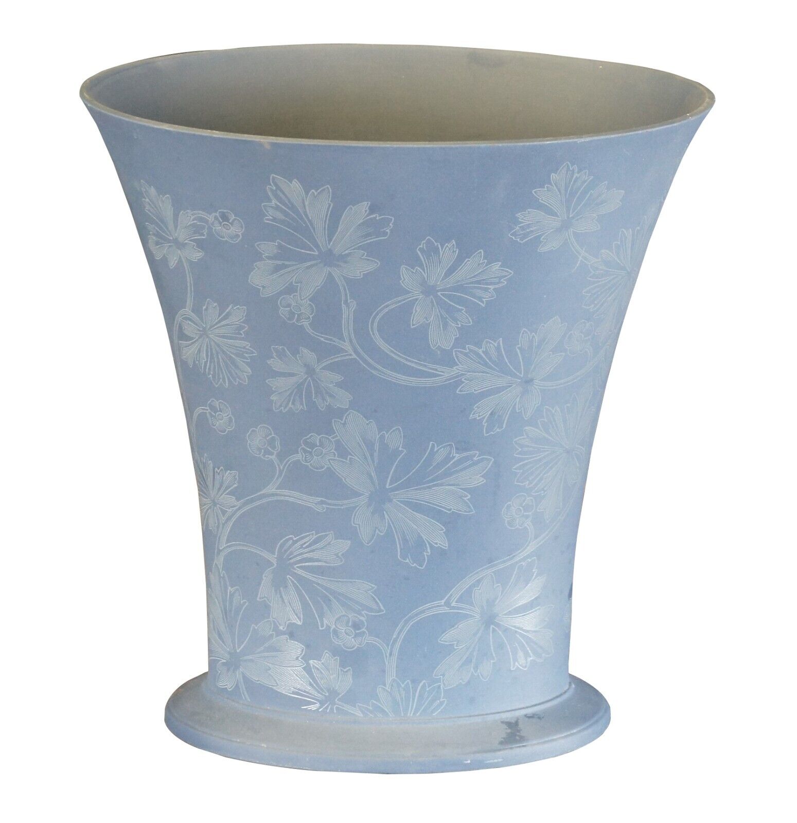 Wedgwood Interiors English Etched Floral Oval Footed Spray Vase 10\