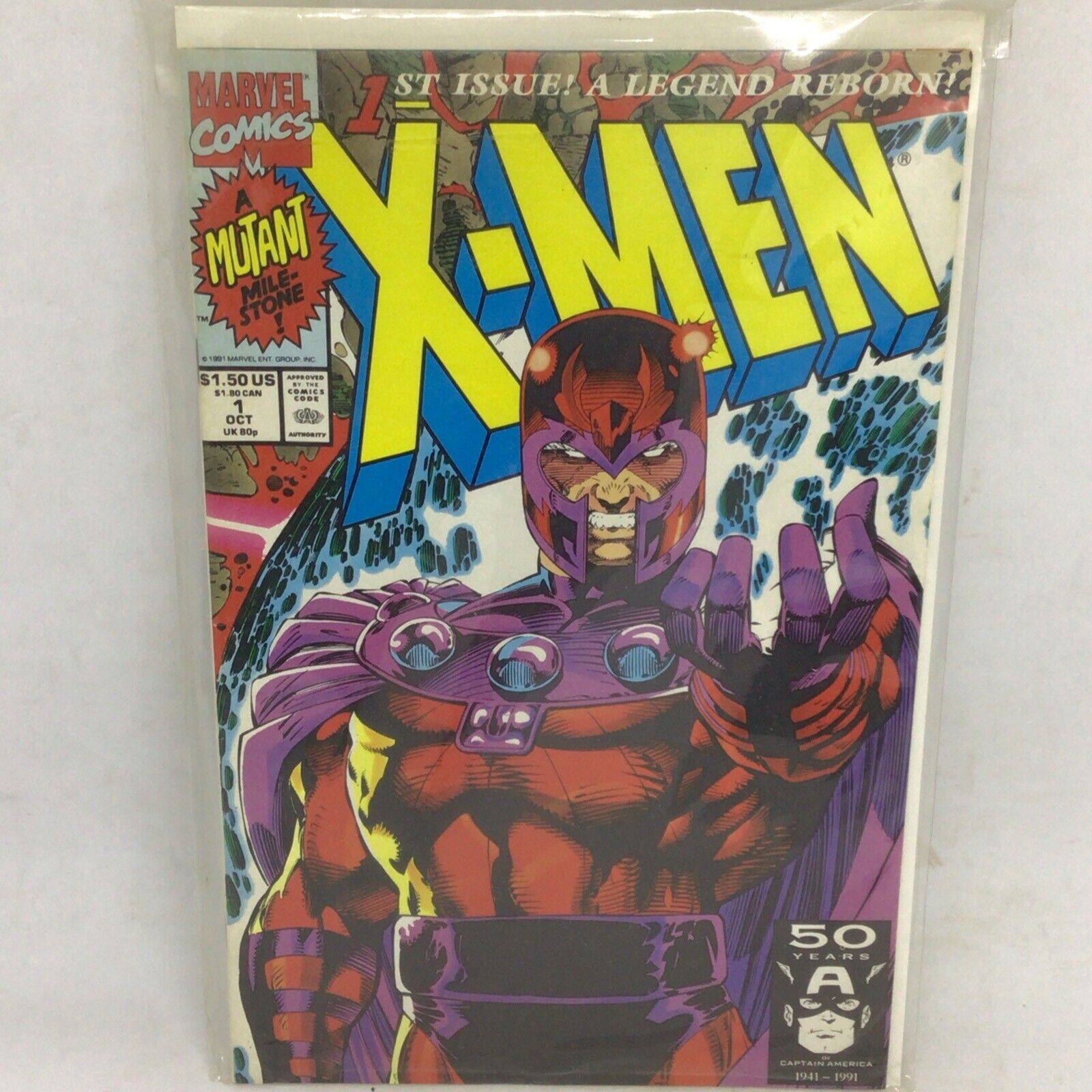 Vintage October 1991 Marvel Comics X-MEN 1st Issue Legend Reborn MAGNETO Cover