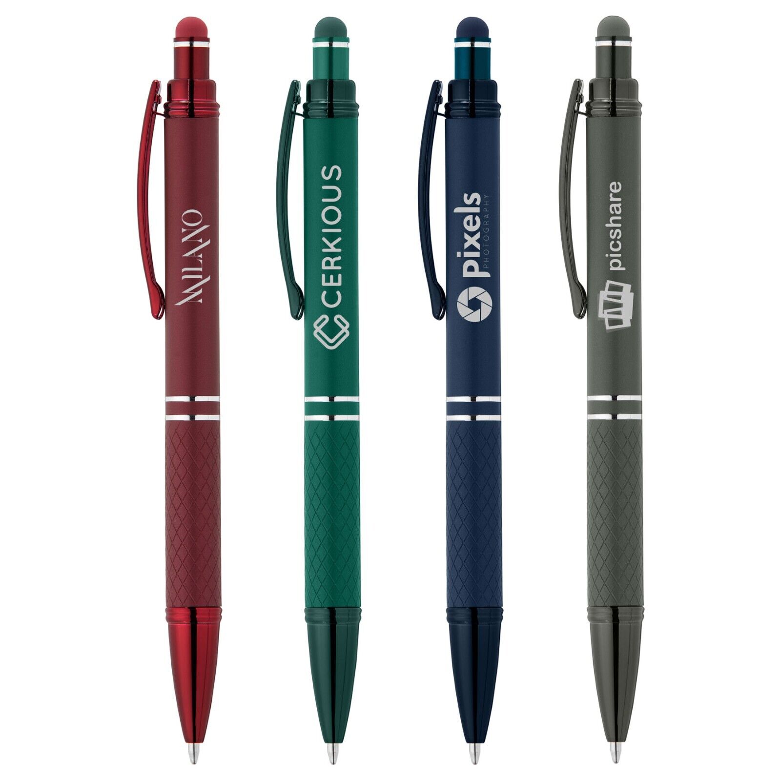 Promote Your Brand Phoenix Softy Monochrome Stylus Pen Engraved with your logo