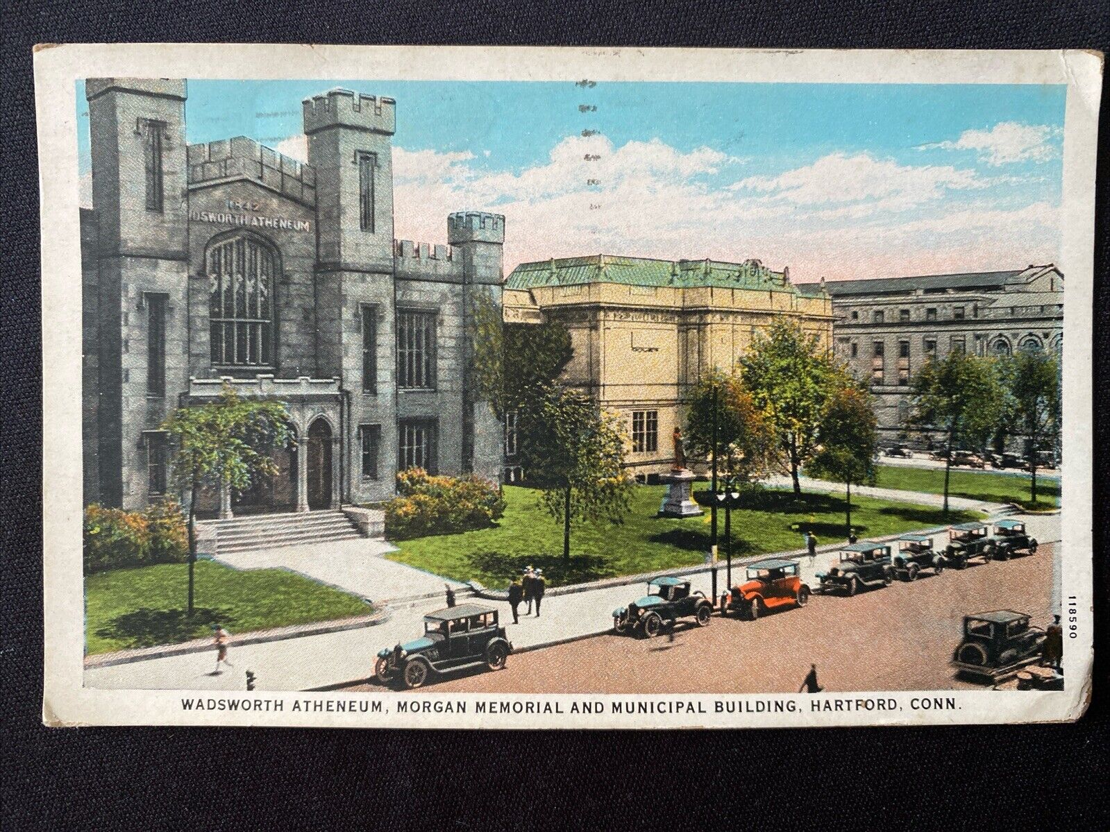 Hartford CT-Connecticut Wadsworth Atheneum c1932 Vintage Souvenir Postcard