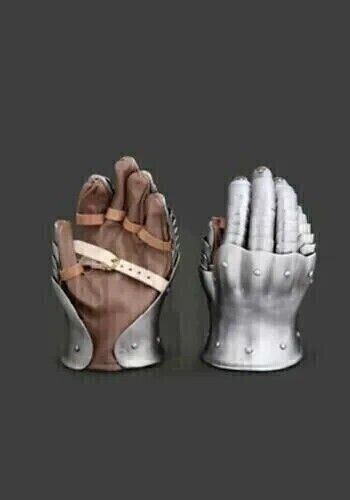 18ga Medieval Knight Gauntlets SCA LARP Reenactment Hand Gloves GLV54