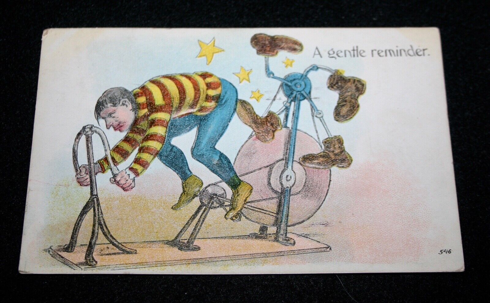 dated 1910 Embossed Comic Postcard \