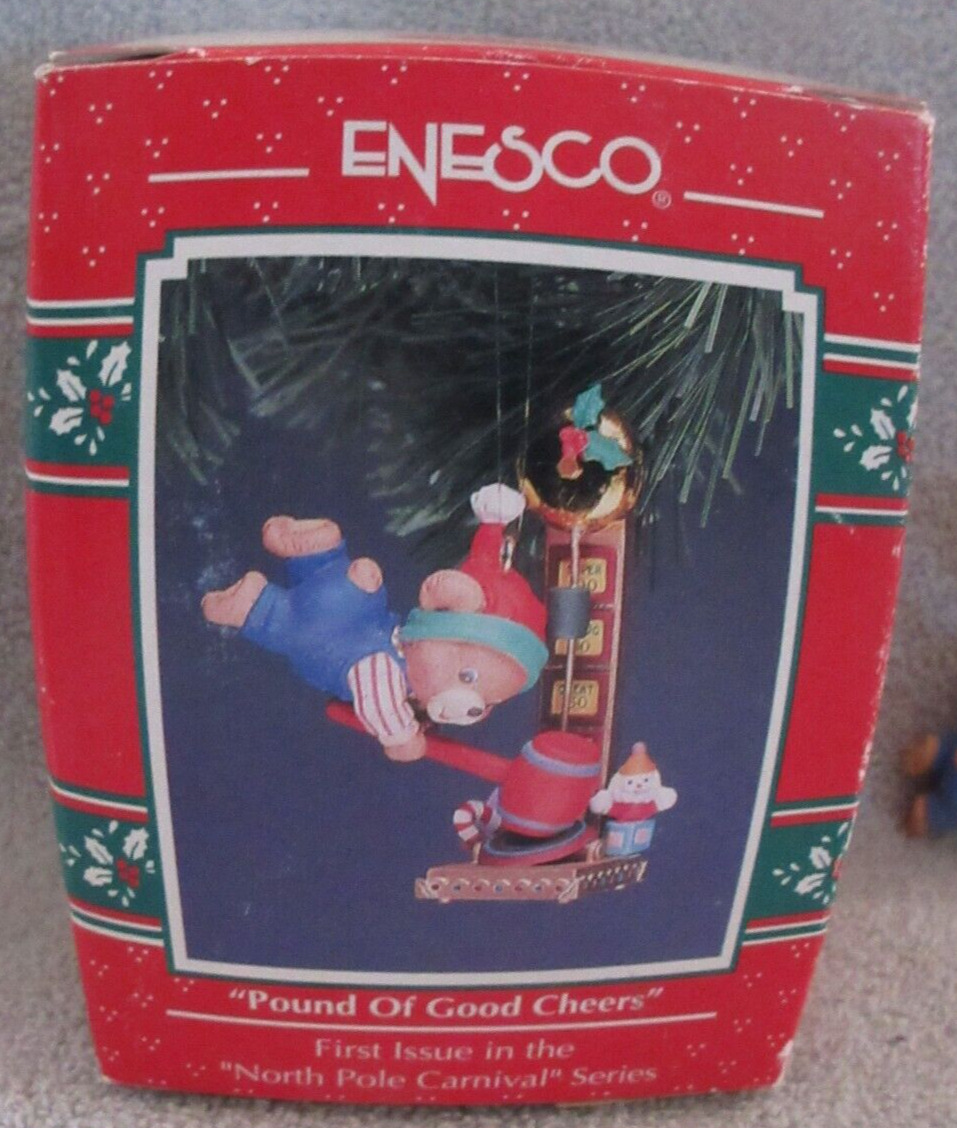Enesco Ornament - Pound Of Good Cheers - First Issue North Pole Carnival - 1992