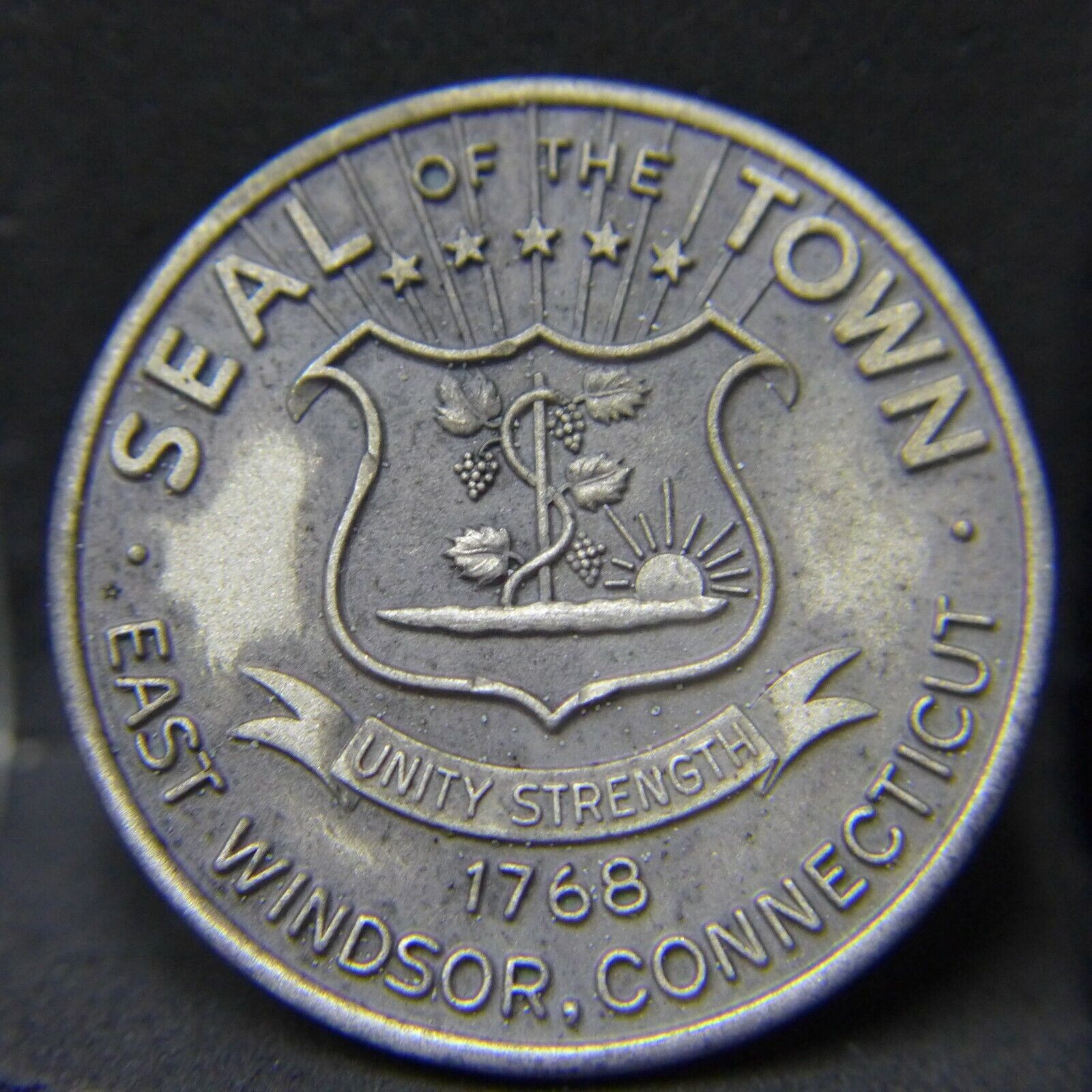 EAST WINDSOR, CT CONNECTICUT STERLING SILVER TOWN MEDAL