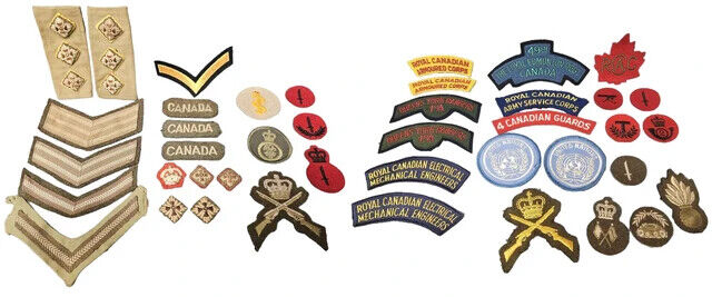 Canadian Armed Forces WW2 And Post War Patch Collection