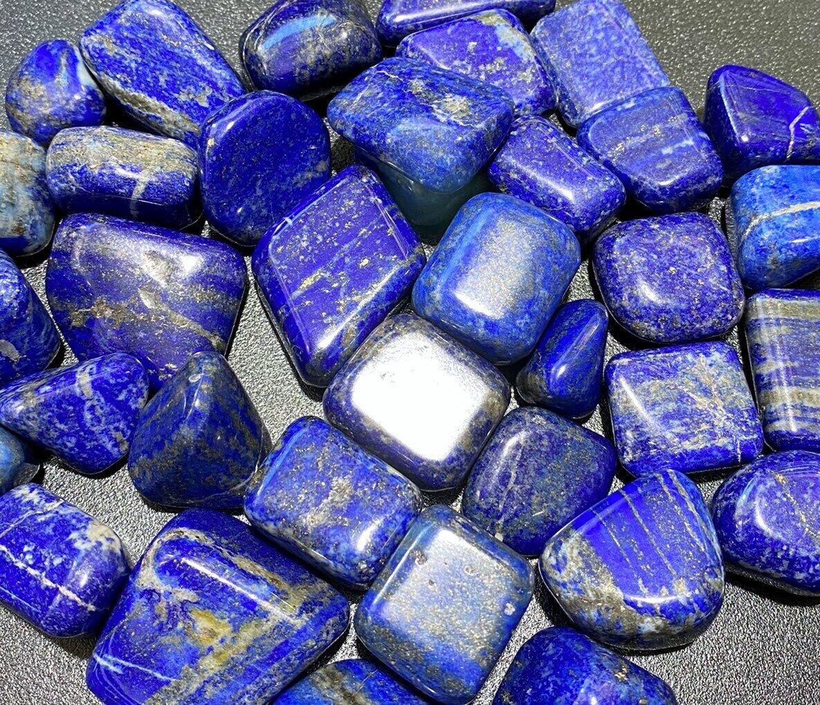 Bulk Wholesale Lot 1 LB Tumbled Lapis Lazuli One Pound Polished Stones Natural