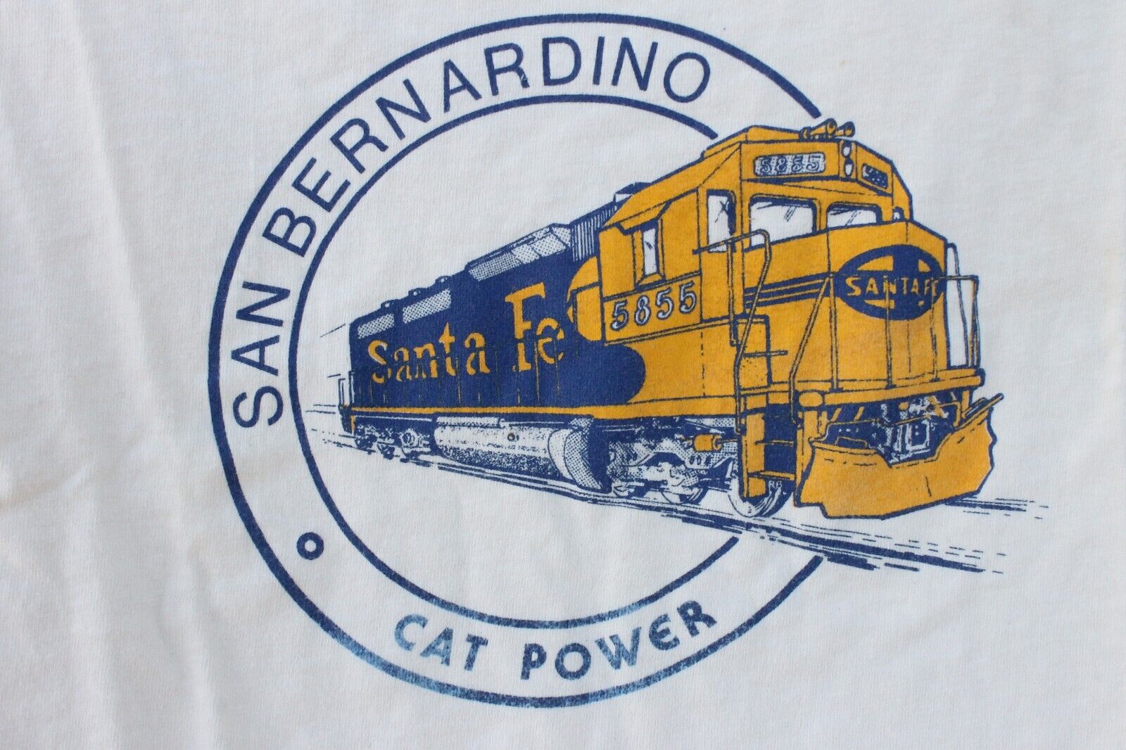 ~~~ VINTAGE SANTA FE RAILROAD SAN BERNARDINO CAT POWER LARGE 42-44 ~~~