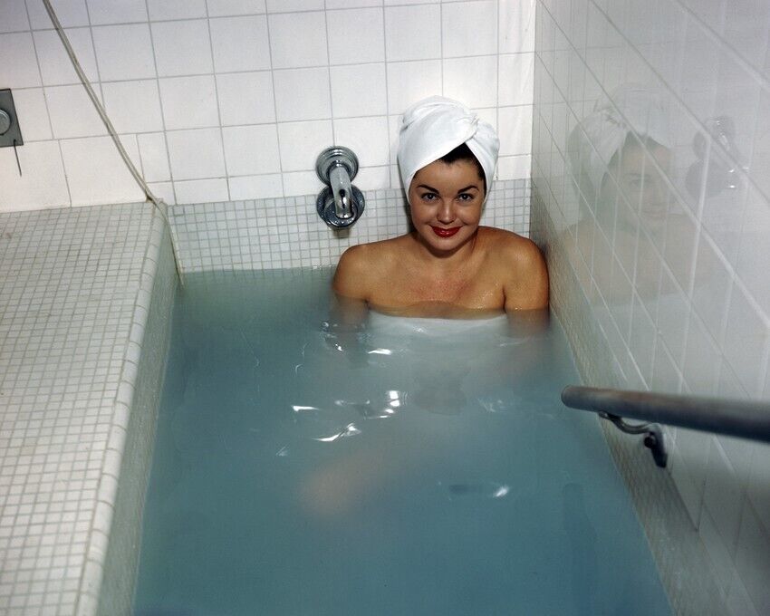 Esther Williams soaking in bath tub hair in towel vintage color 24x36 Poster