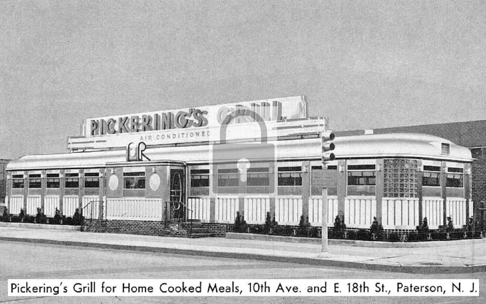 Paterson New Jersey NJ Pickerings Grill Reprint Postcard