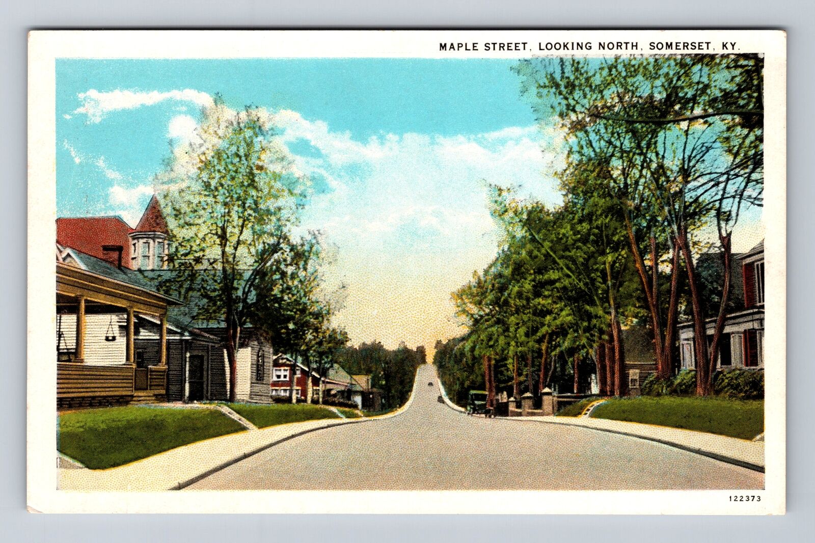 Somerset KY-Kentucky, Maple Street, Antique, Vintage Postcard