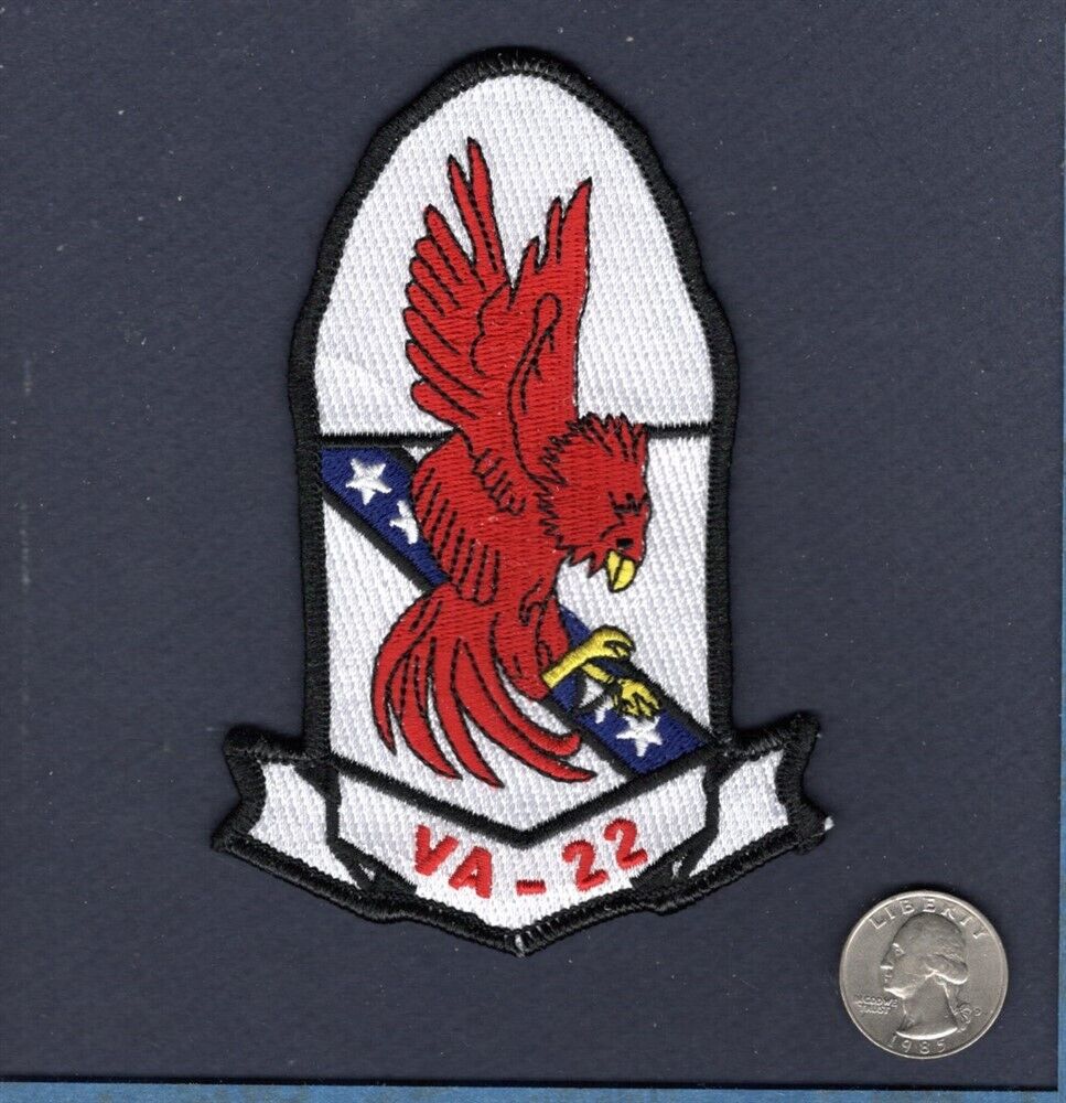 VA-22 FIGHTING RED COCKS US Navy A-4 SKYHAWK A-7 CORSAIR Attack Squadron Patch