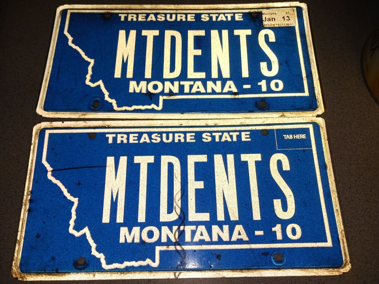 Vintage Personalized Montana license Plates \