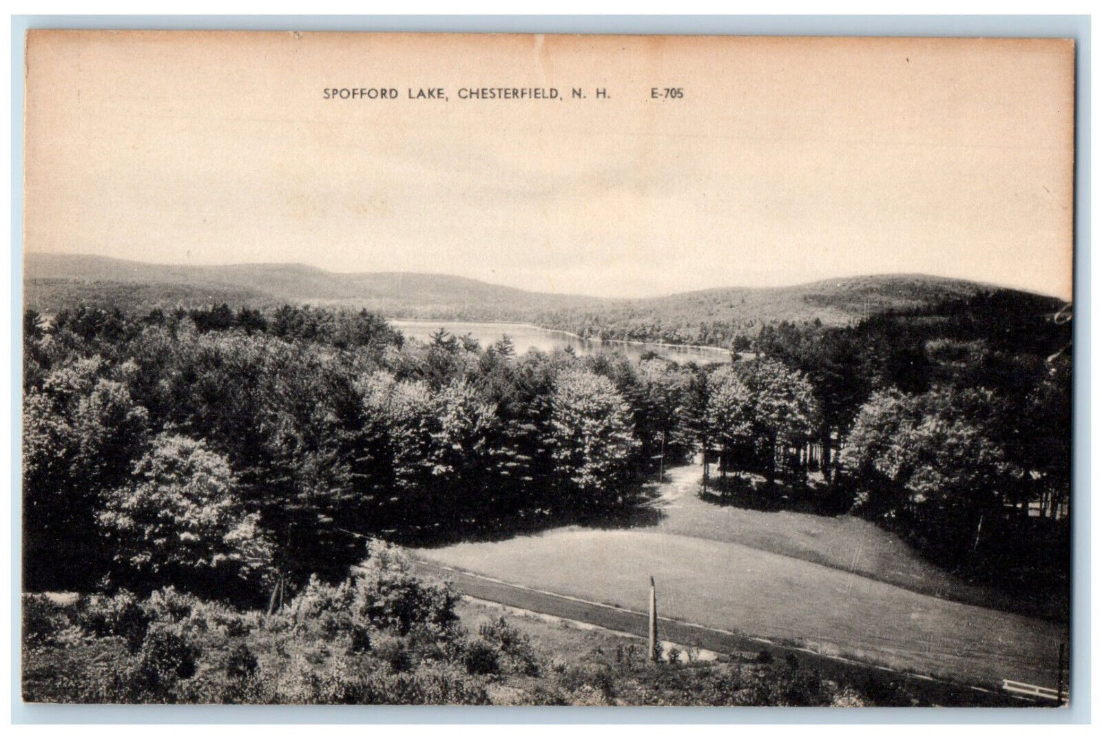 c1940\'s Spofford Lake Chesterfield New Hampshire NH Vintage Postcard