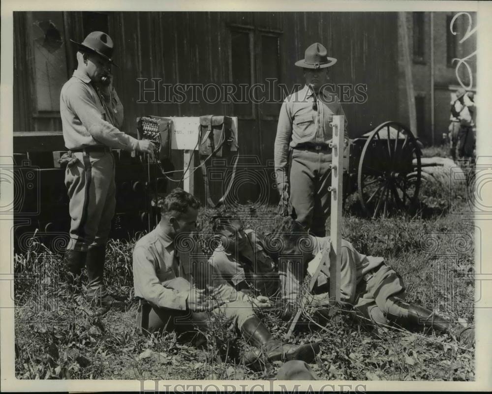 1932 Press Photo Field drill for West Point Miilitary Academy cadets - nem42658