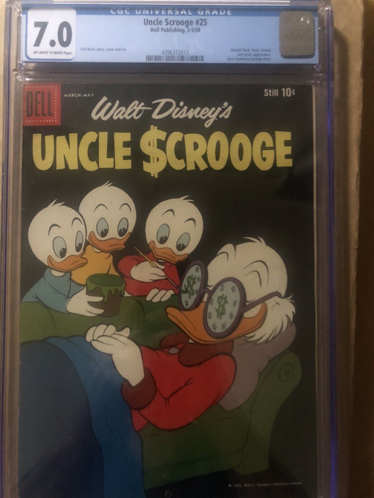 CGC 7.0 # 25 Walt Disney\'s Uncle Scrooge Dell Comics Barks