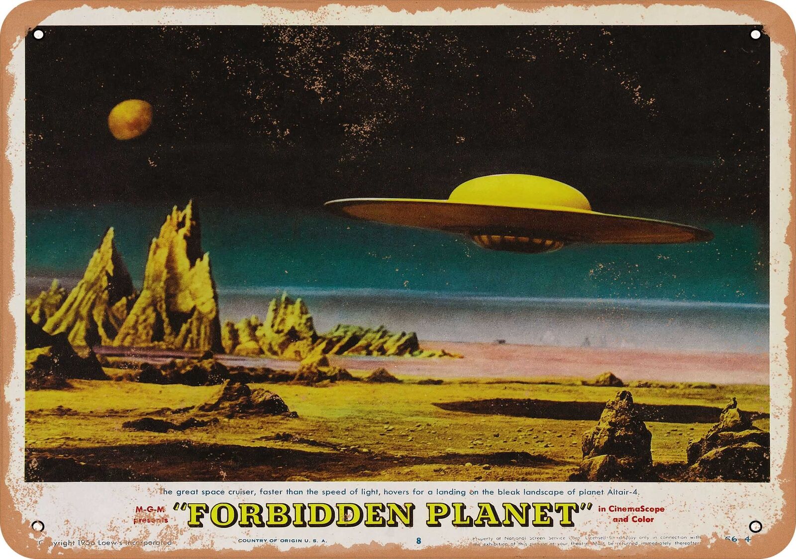 Metal Sign - Forbidden Planet (1956) 11 - Vintage Look