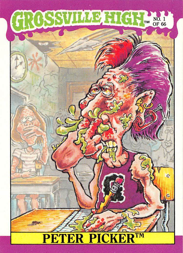 GROSSVILLE HIGH 1986 PICK-A-CARD #1 thru #66 or WRAPPER FLEER garbage pail kids
