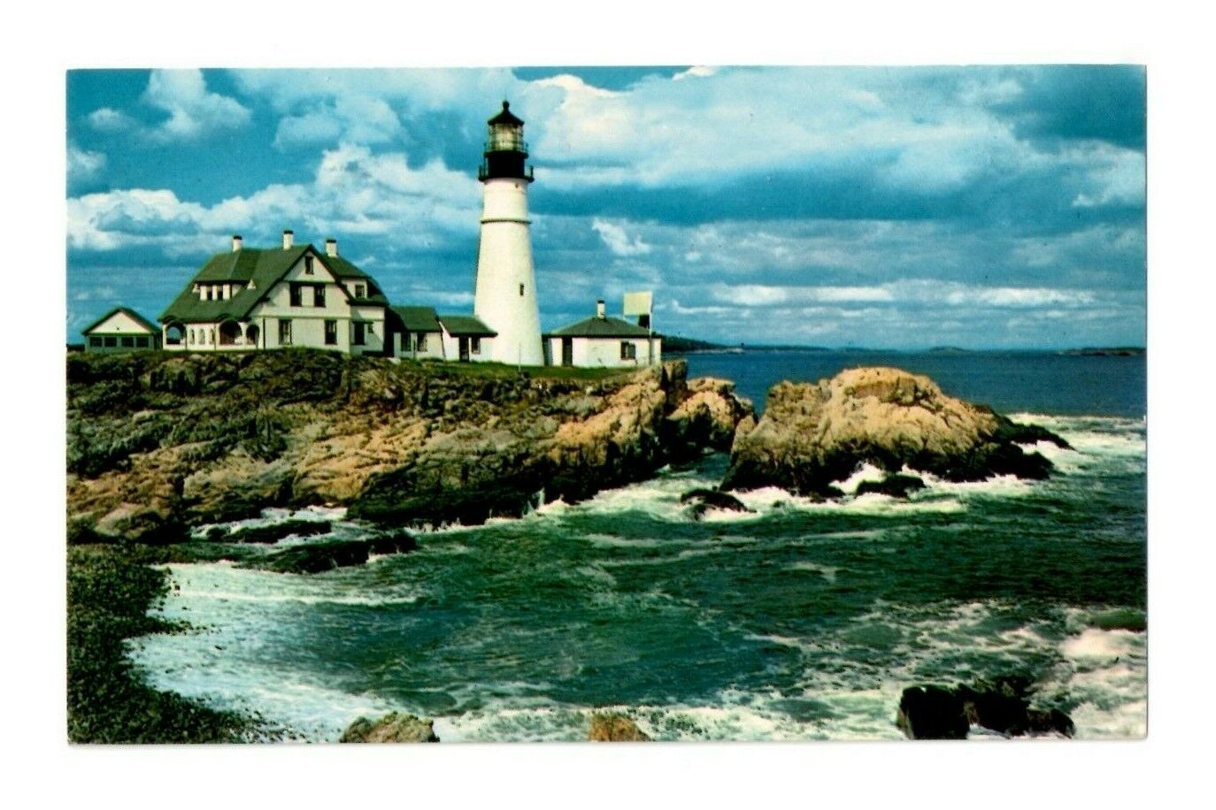 Portland Headlight, Maine 1st US Erected Beacon Light In 1791 Postcard Un-posted