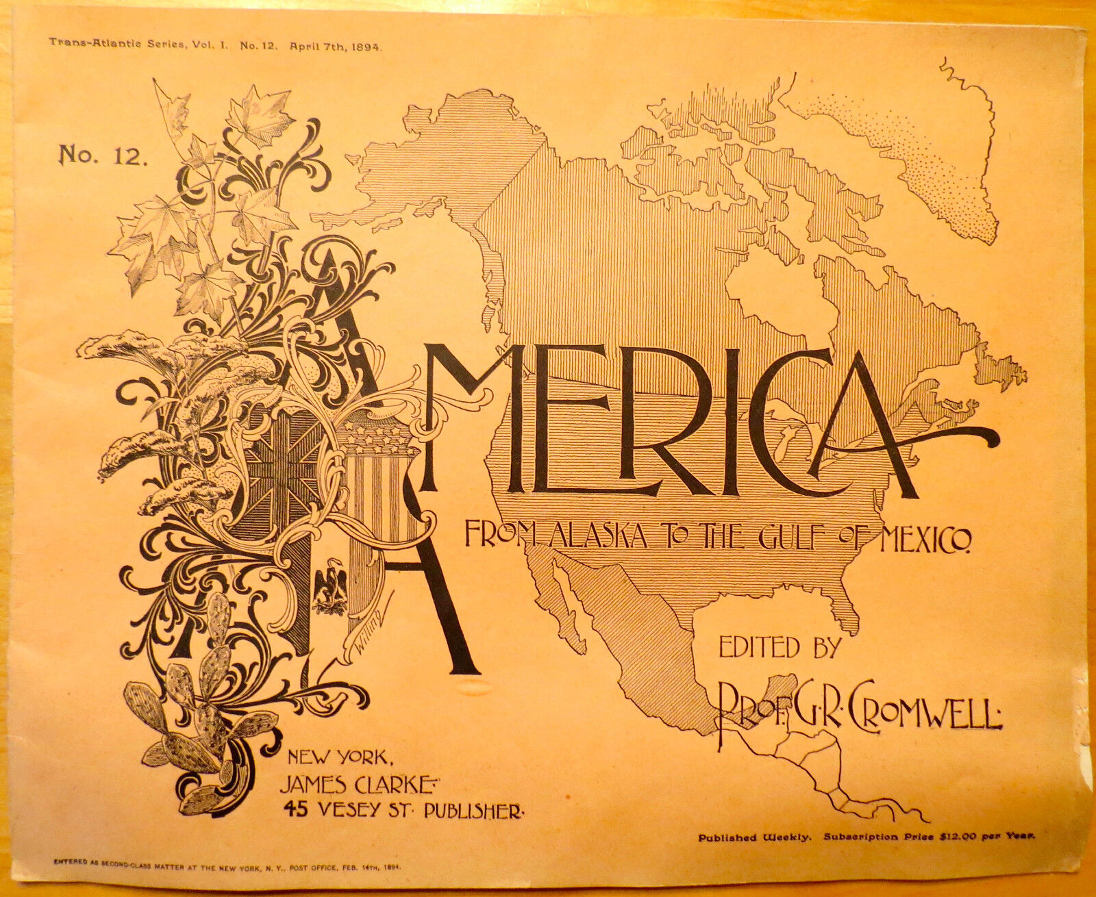 April 7, 1894 V1N12 America Photography Booklet Magazine Black Americana
