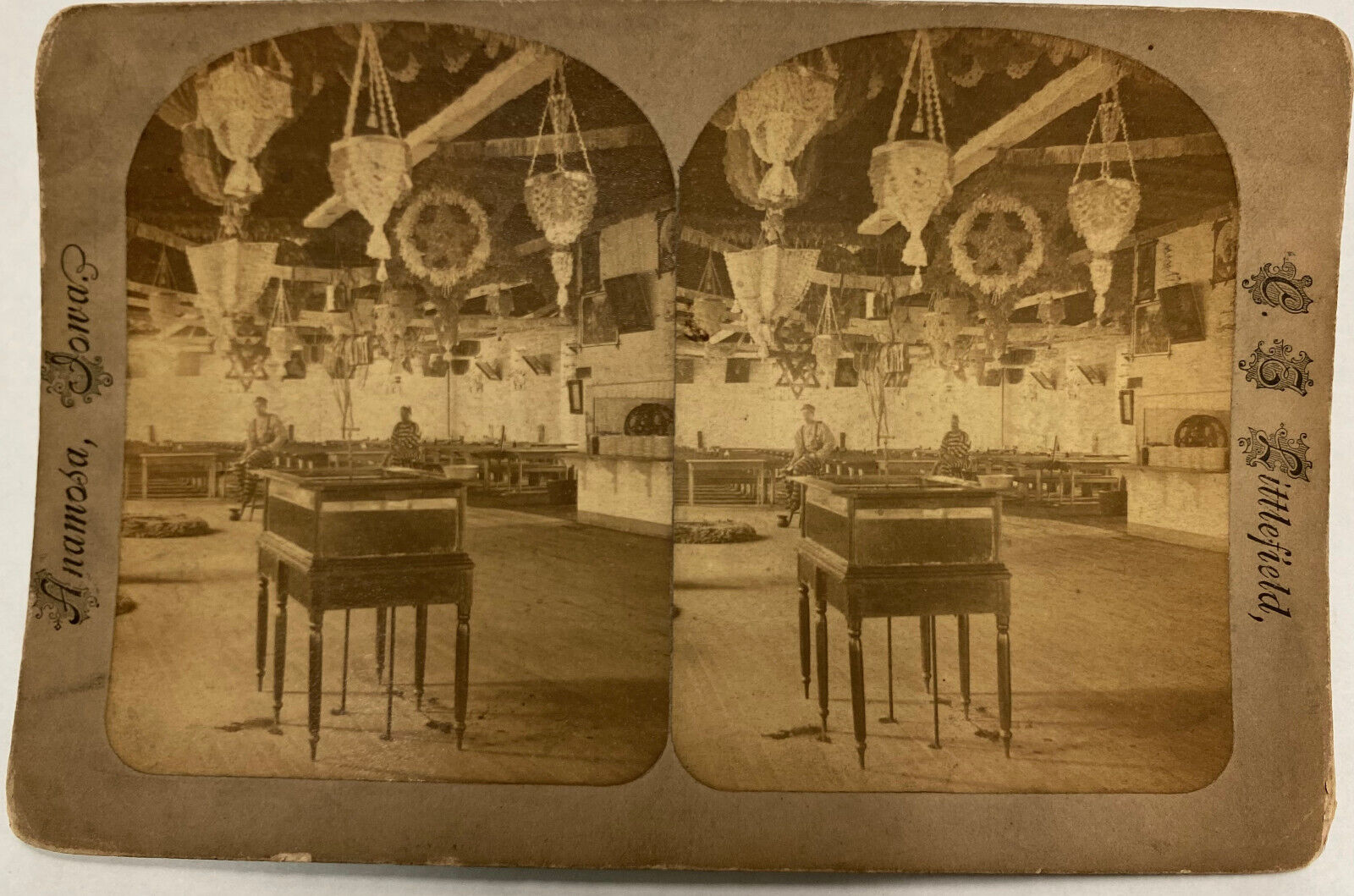 IOWA SV - ANAMOSA STATE PENITENTIARY Littlefield Prison STEREOVIEW Inmate DIning