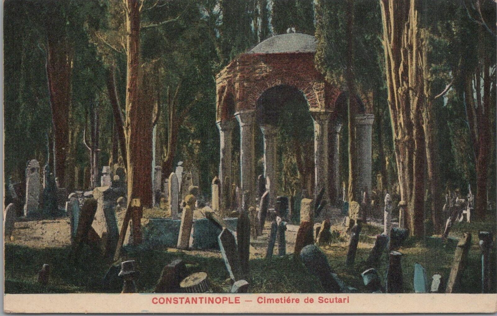 Postcard Cemetery of Scutari Constantinople Turkey 
