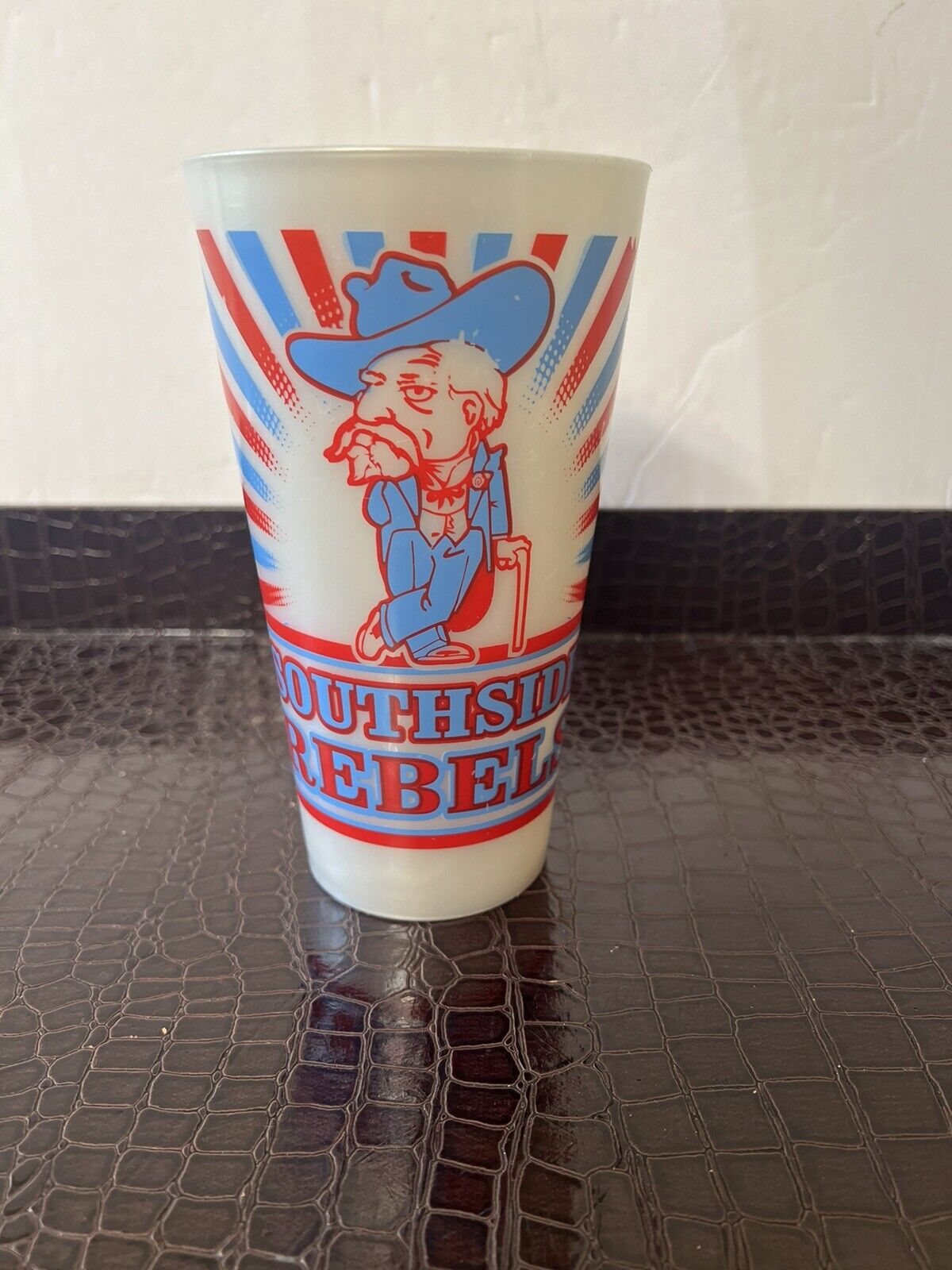 Vintage RARE Fort Smith Arkansas SOUTHSIDE HIGH SCHOOL REBELS Thermoserv Cup