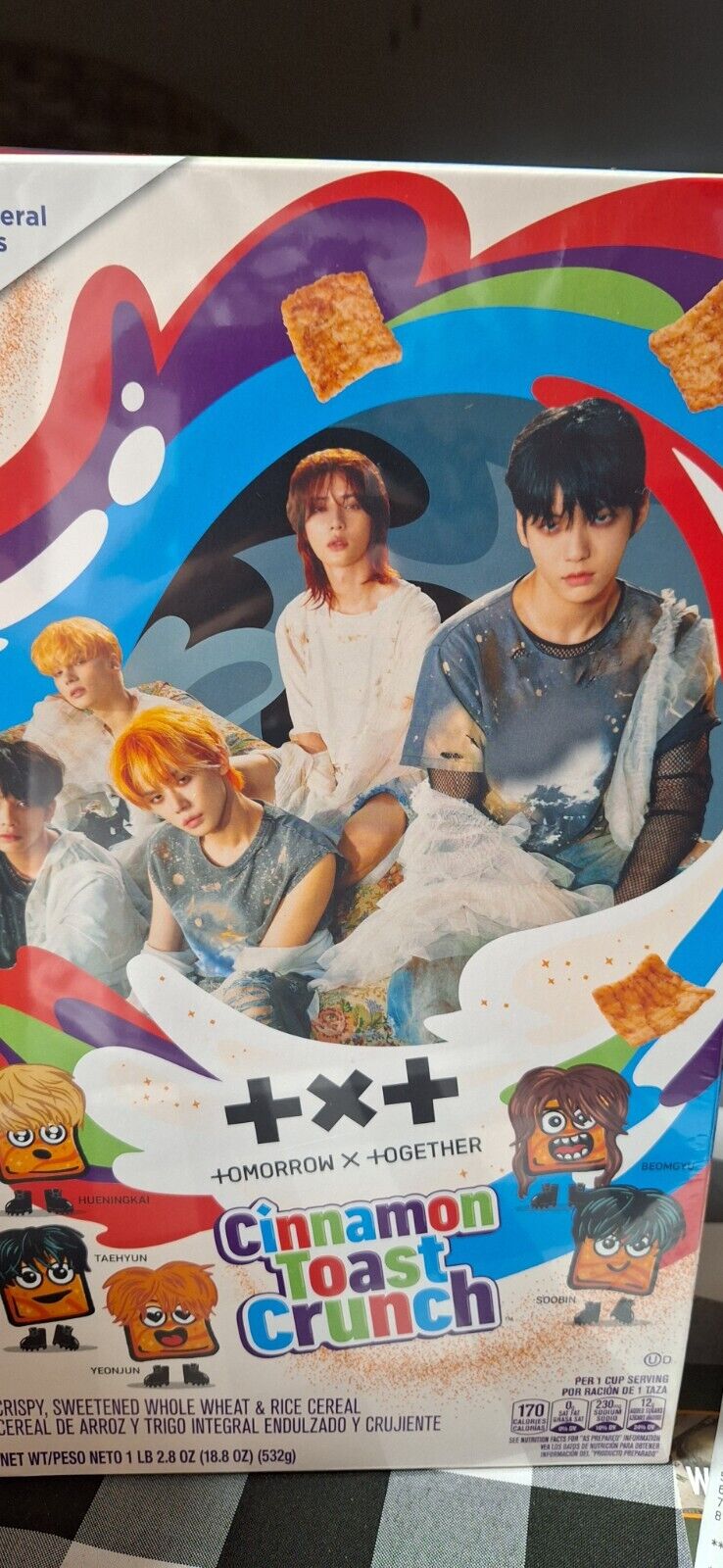 TXT K-POP Cinnamon Toast Crunch Collectable Cereal + Photo Cards