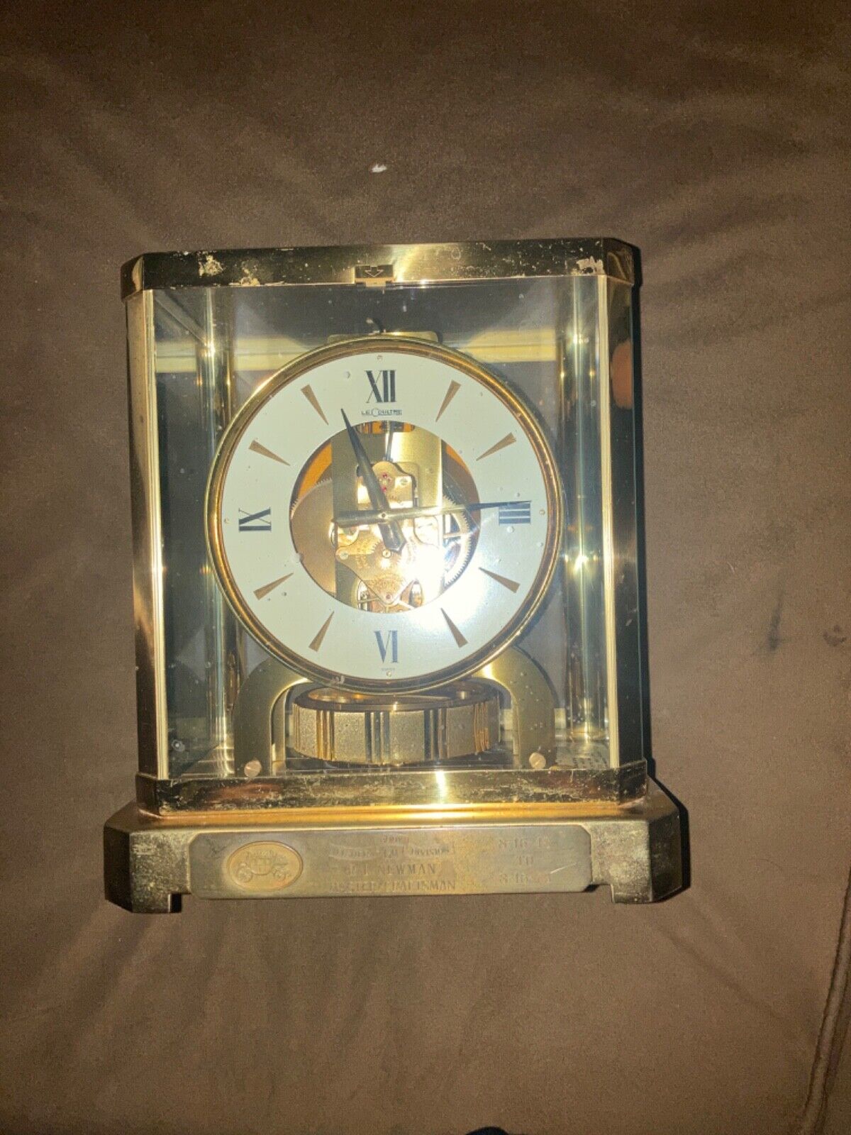 Rare Vintage Jaeger-LeCoultre Atmos Switzerland  15 Jewel Mantle Clock VXN Fine 
