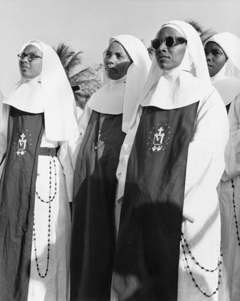 Creole nuns from Suriname formerly Dutch Guiana 1950s OLD PHOTO