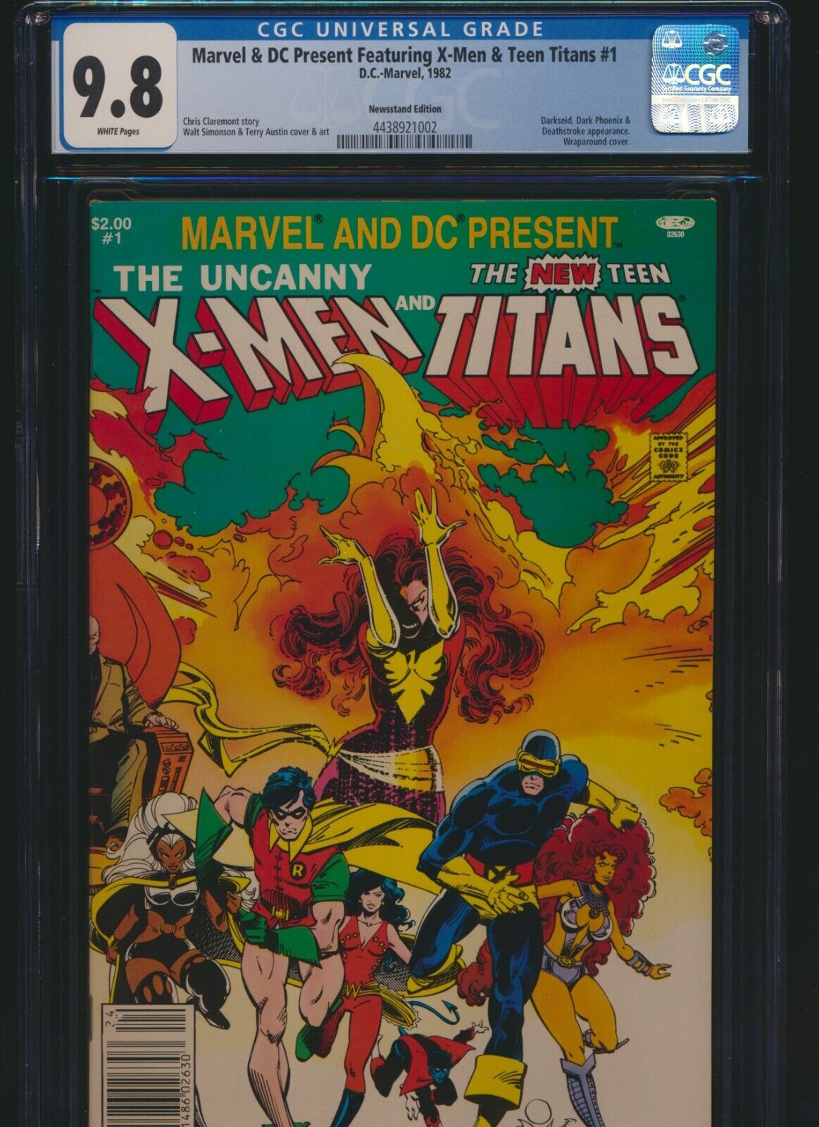 Marvel and DC Present 1 1982 CGC 9.8 white pgs NEWSSTAND X Men Teen Titans