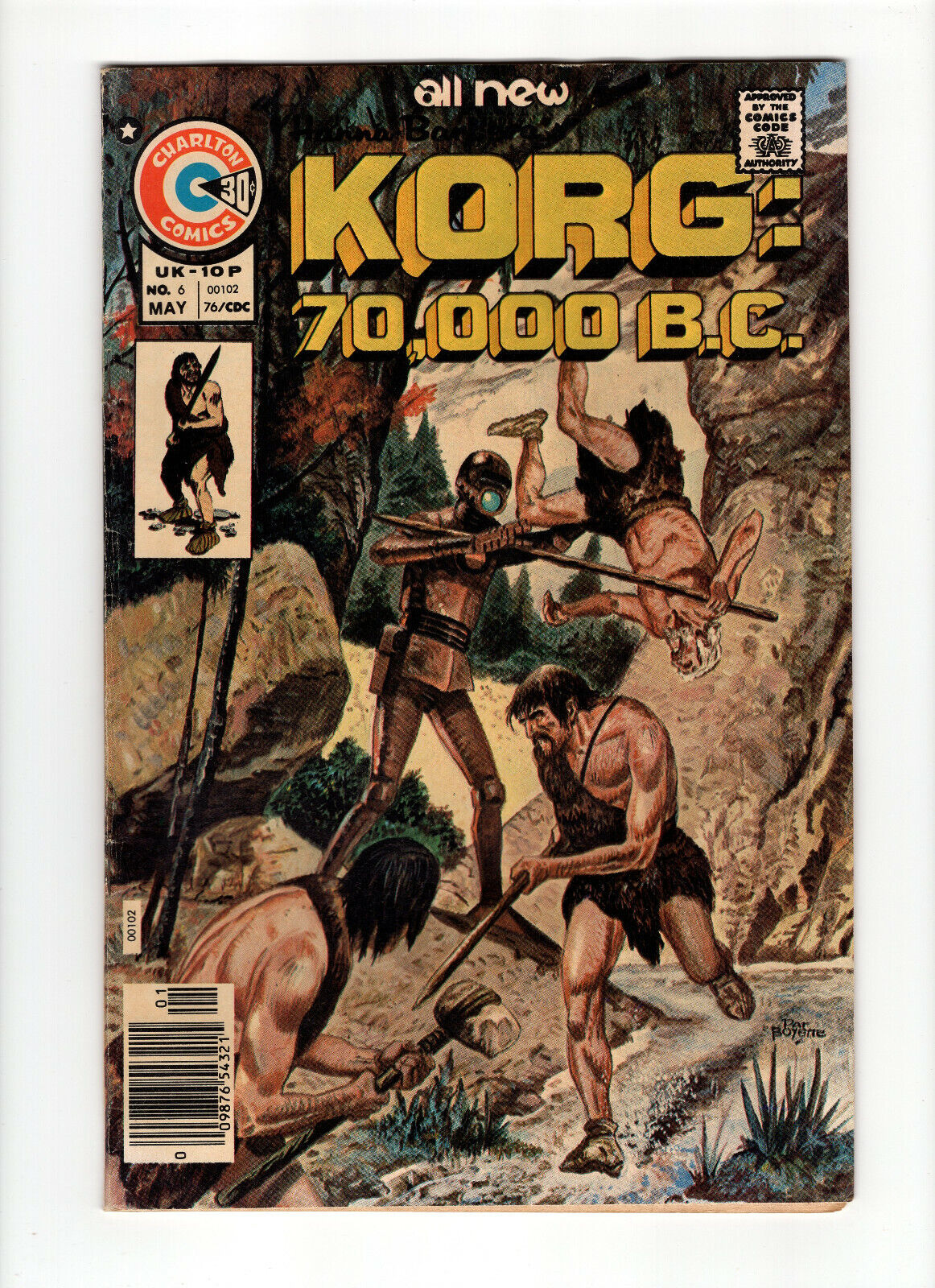 KORG: 70,000 B.C. #6 (Charlton Comics, 1976) 