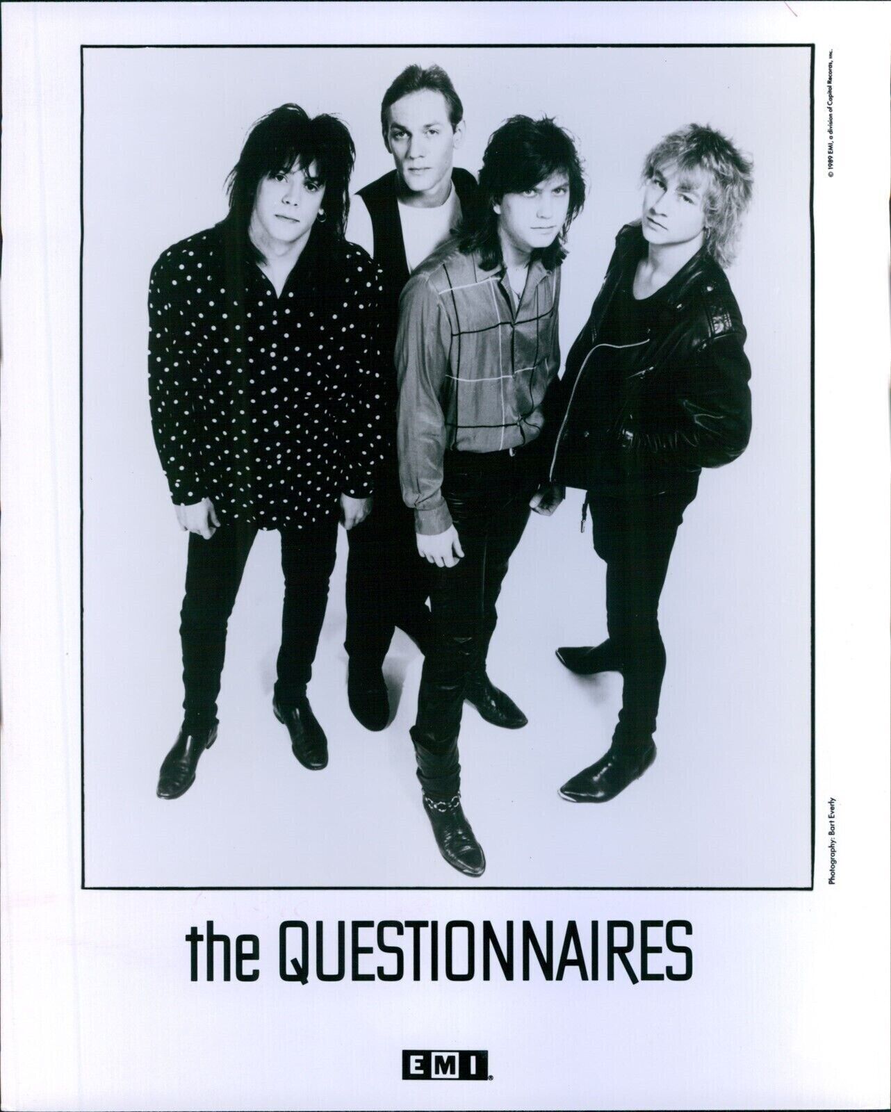 Photo Musician The Questionnaires Rock Band From Nashville Emi Records 8X10