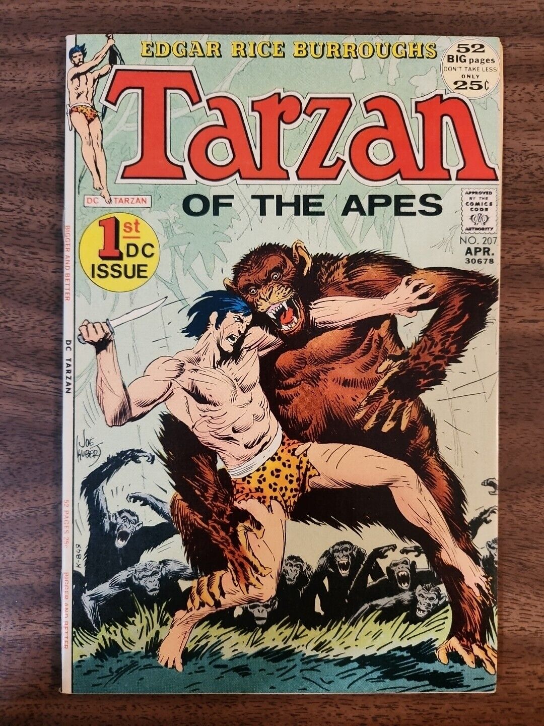 Tarzan #207 Bronze Age 1st DC Issue Origin John Carter Warlord Of Mars & Tarzan 