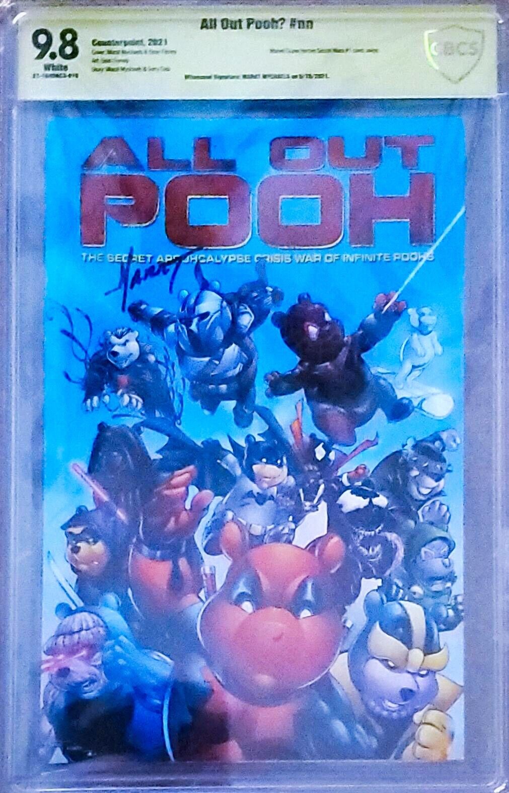 All Out Pooh CBCS 9.8 Signed By Marat Mychaels Secret Wars Cover Homage 
