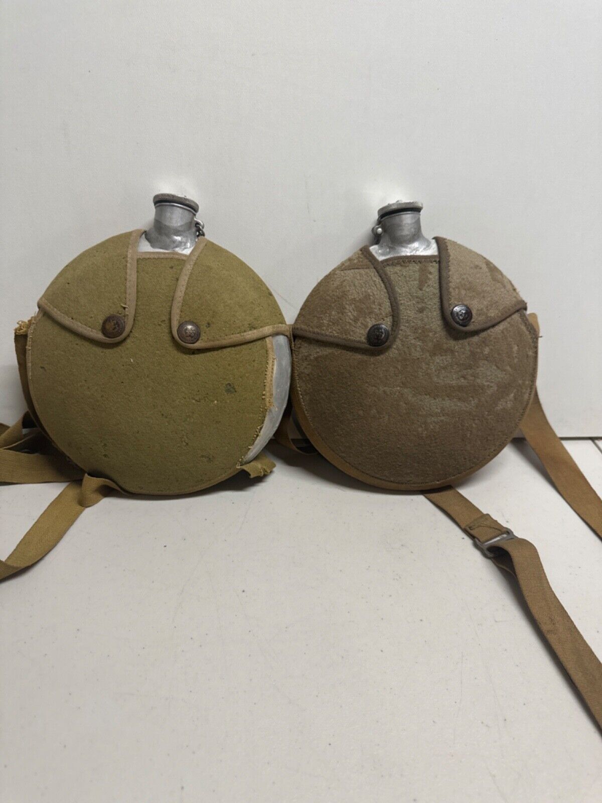 BSA vintage canteens with cover lot of 2