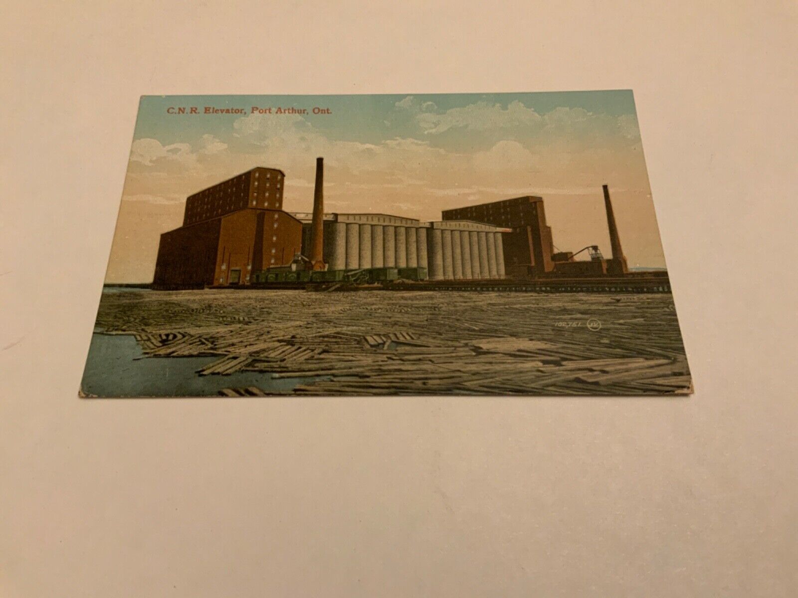 Port Arthur, Ontario ~ C.N.R. Elevator - 1963 Souvenir Vintage Postcard