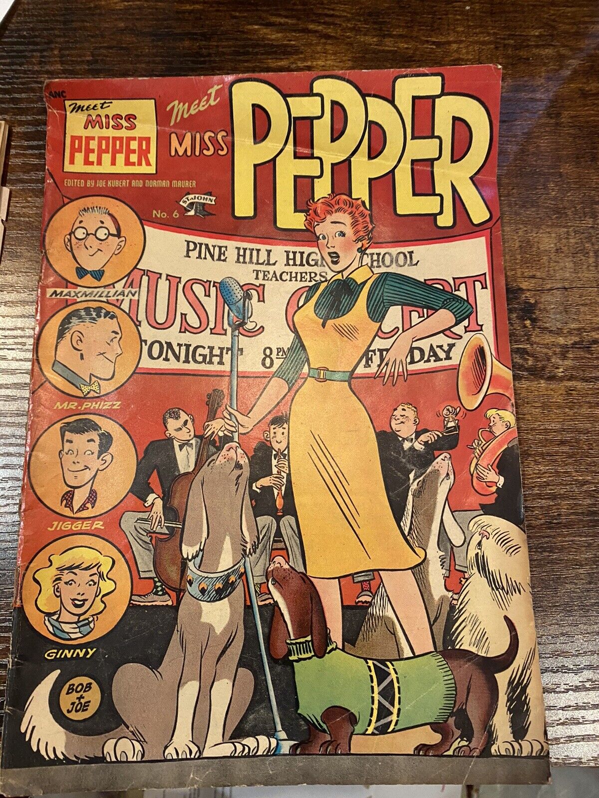 RARE Original Pep comics #6– “Meet Miss Pepper” (St. John 1954) CHC 6.0