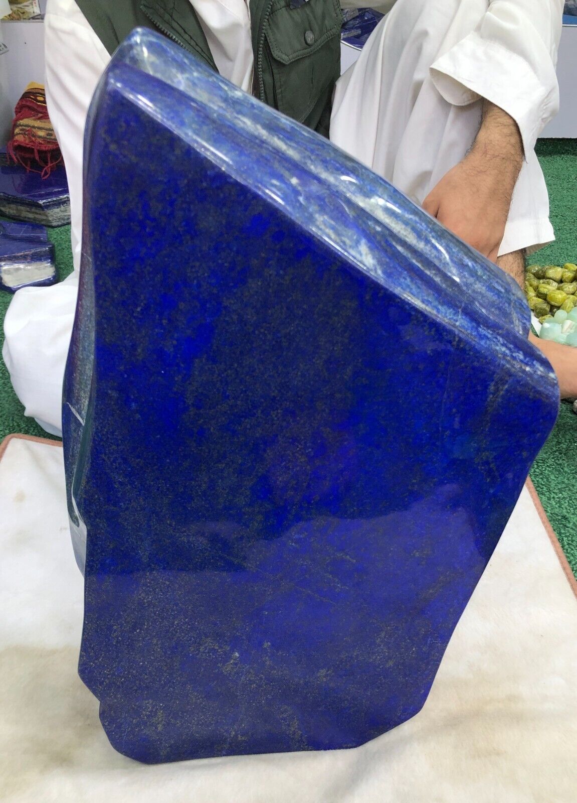 33-KG Beautiful A+++ Lapis Lazuli Polished Freeform Tumbled Stone, Display Stone
