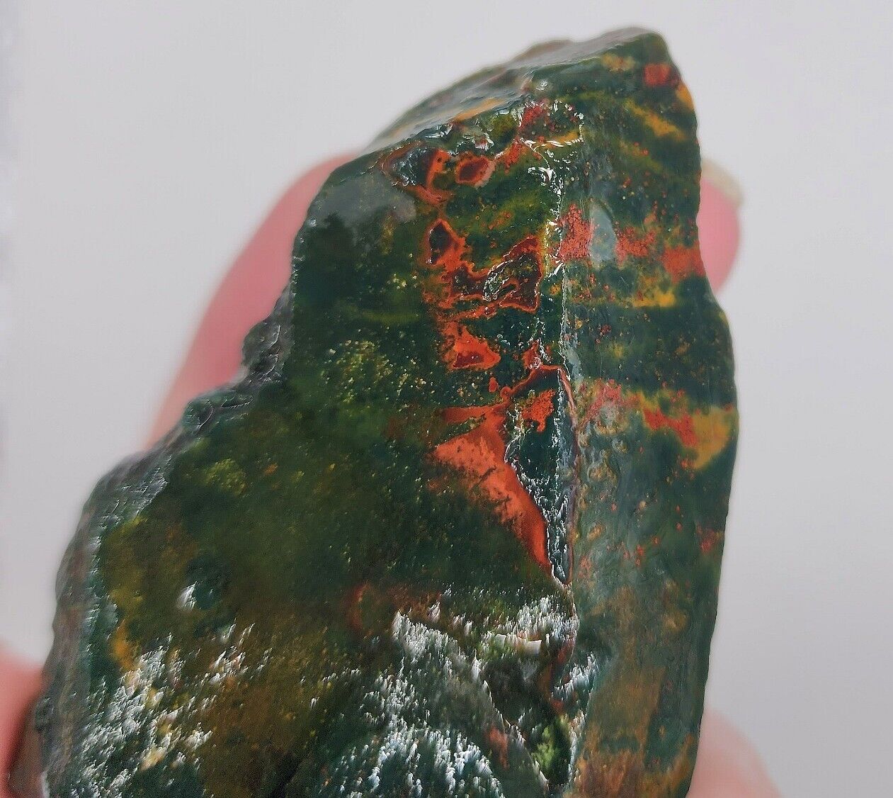 Bloodstone Heliotrope 10oz OLD STOCK Lapidary Rough - Stunning Colorful Material