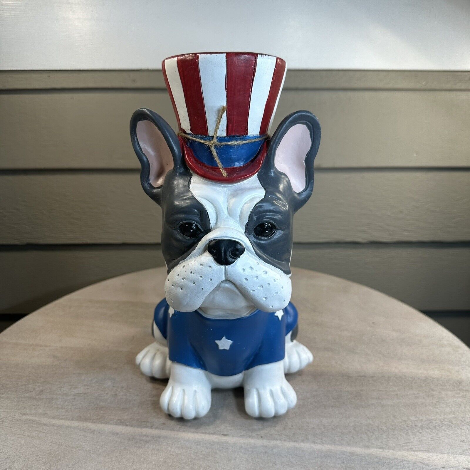 Humane Society French Frenchie Bulldog Boston Figurine Patriotic July 4th New