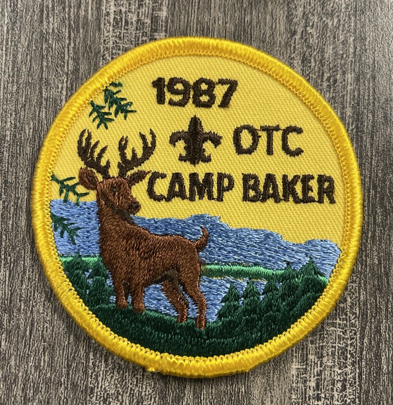 1987 OTC Camp Baker Shoulder Patch Boy Scouts Of America 3”