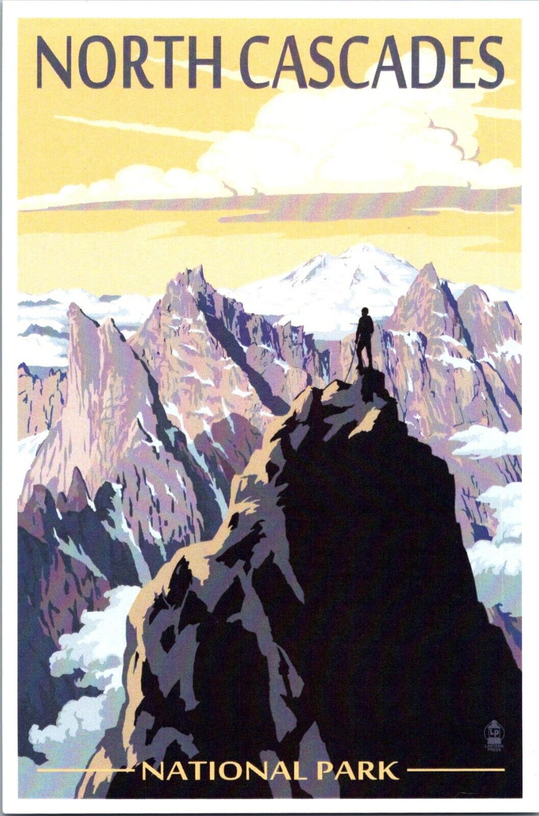 North Cascades National Park Washington Peak Scene Lantern Press postcard