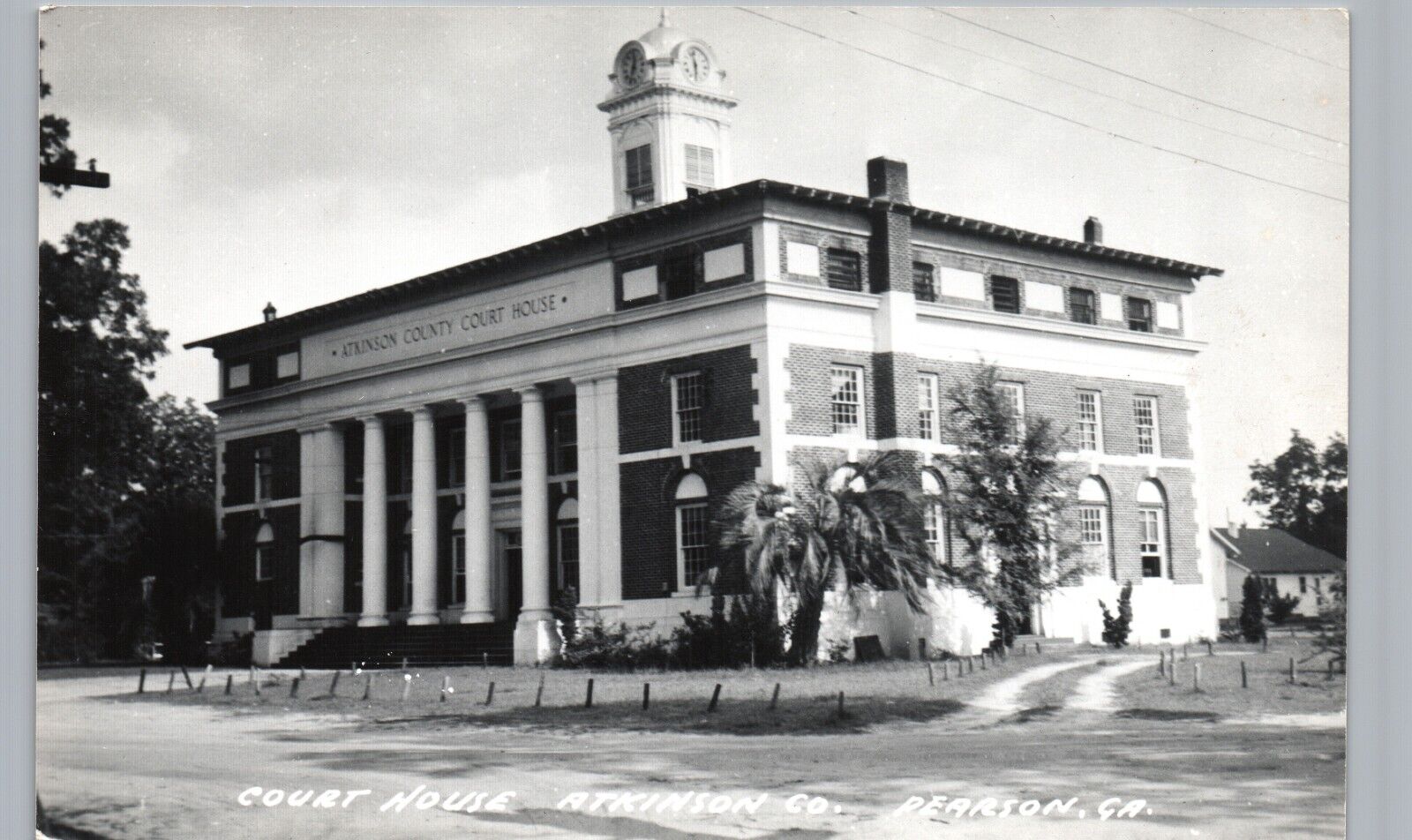 ATKINSON CO. COURT HOUSE pearson ga real photo postcard rppc georgia courthouse