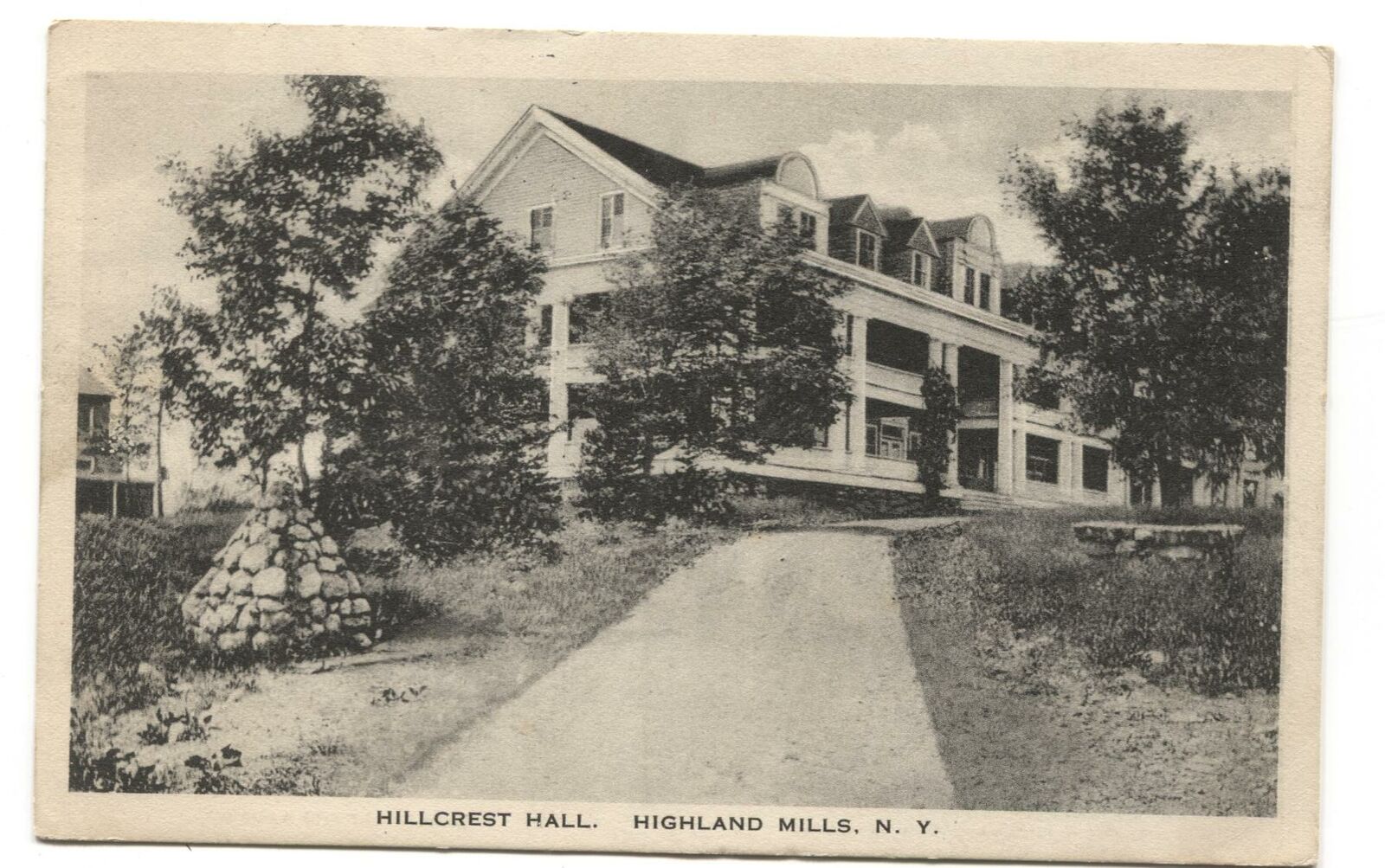 Postcard Hillcrest Hall Highland Mills NY 