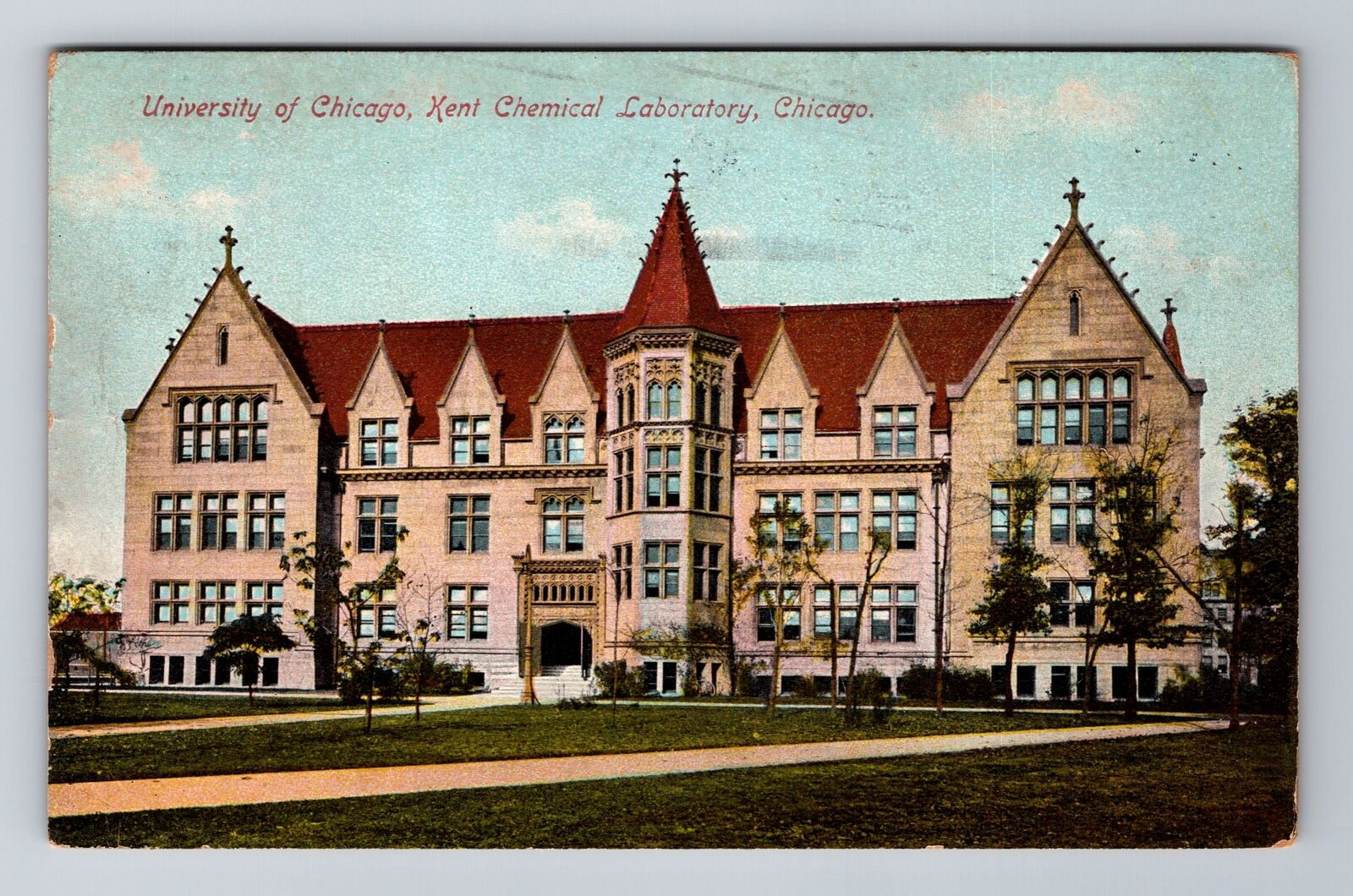 Chicago IL-Illinois, University Kent Chemical Laboratory Vintage c1910 Postcard