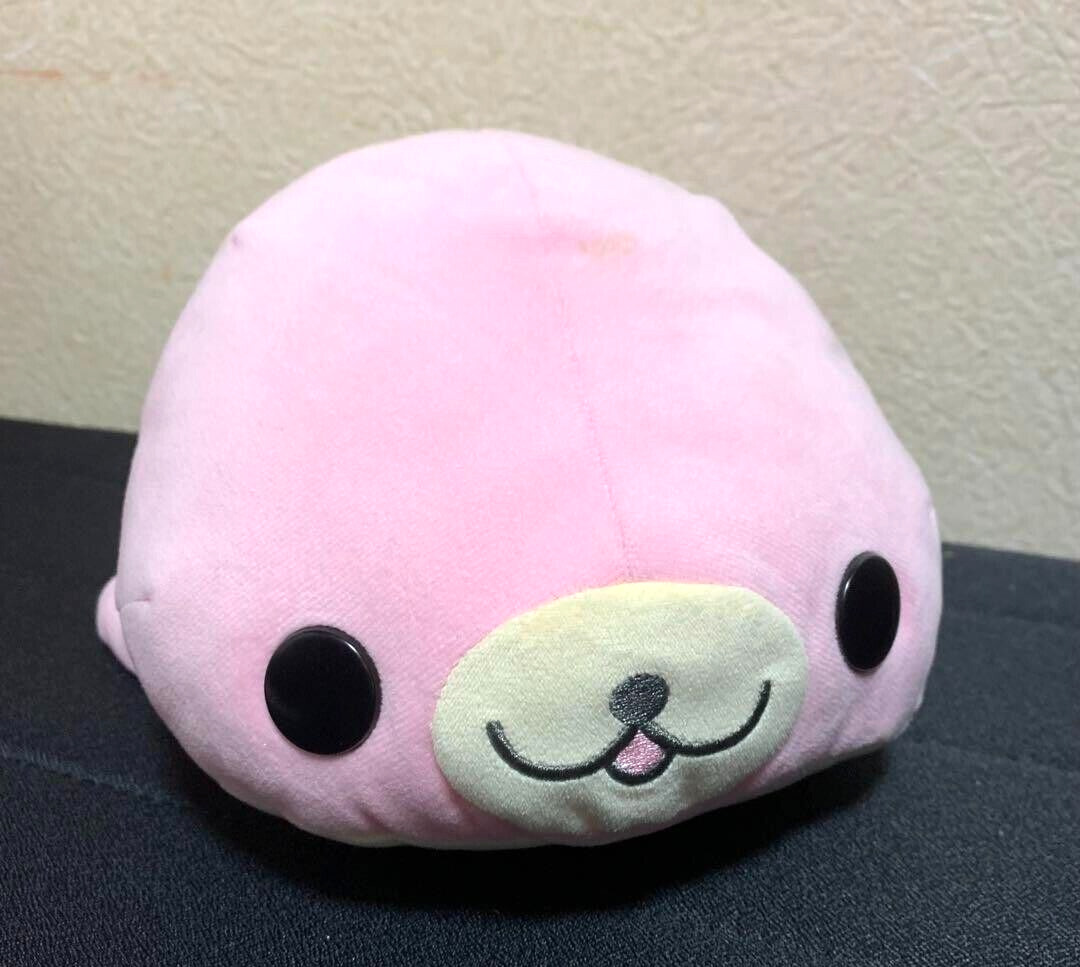 Mamegoma BIG stuffed toy in pink L33cm (used)