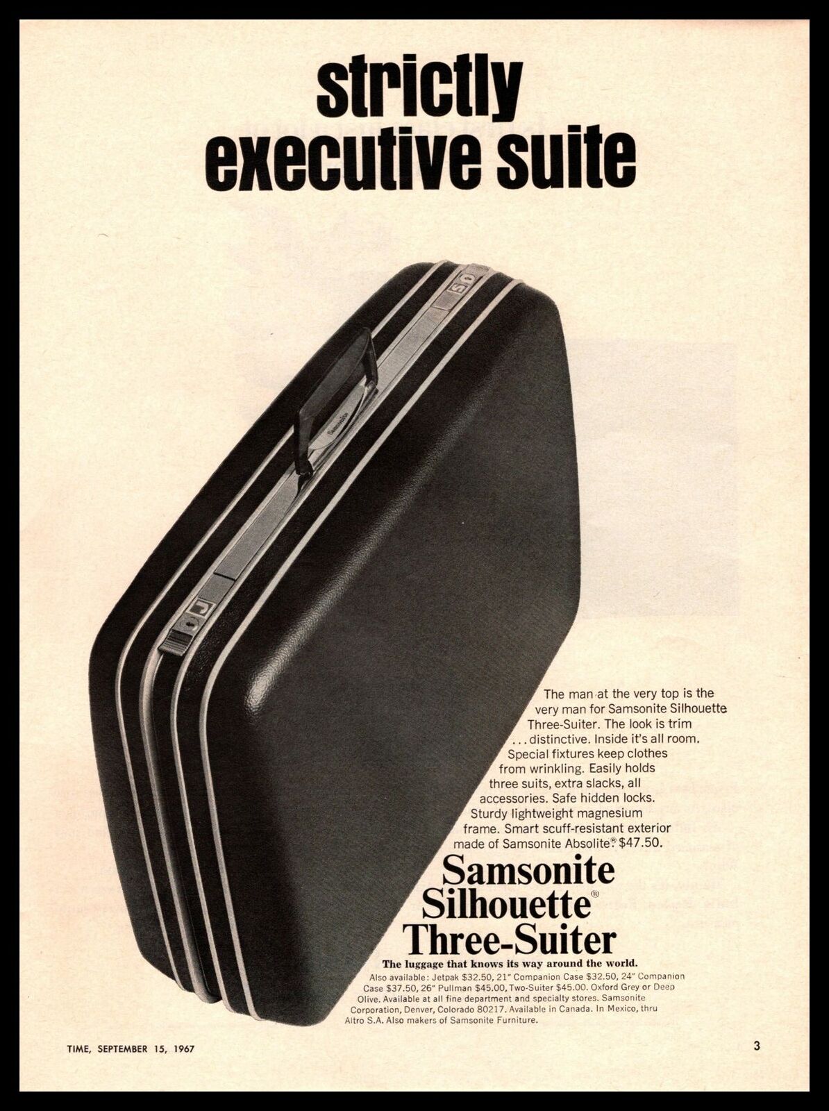 1967 Samsonite Silhouette \