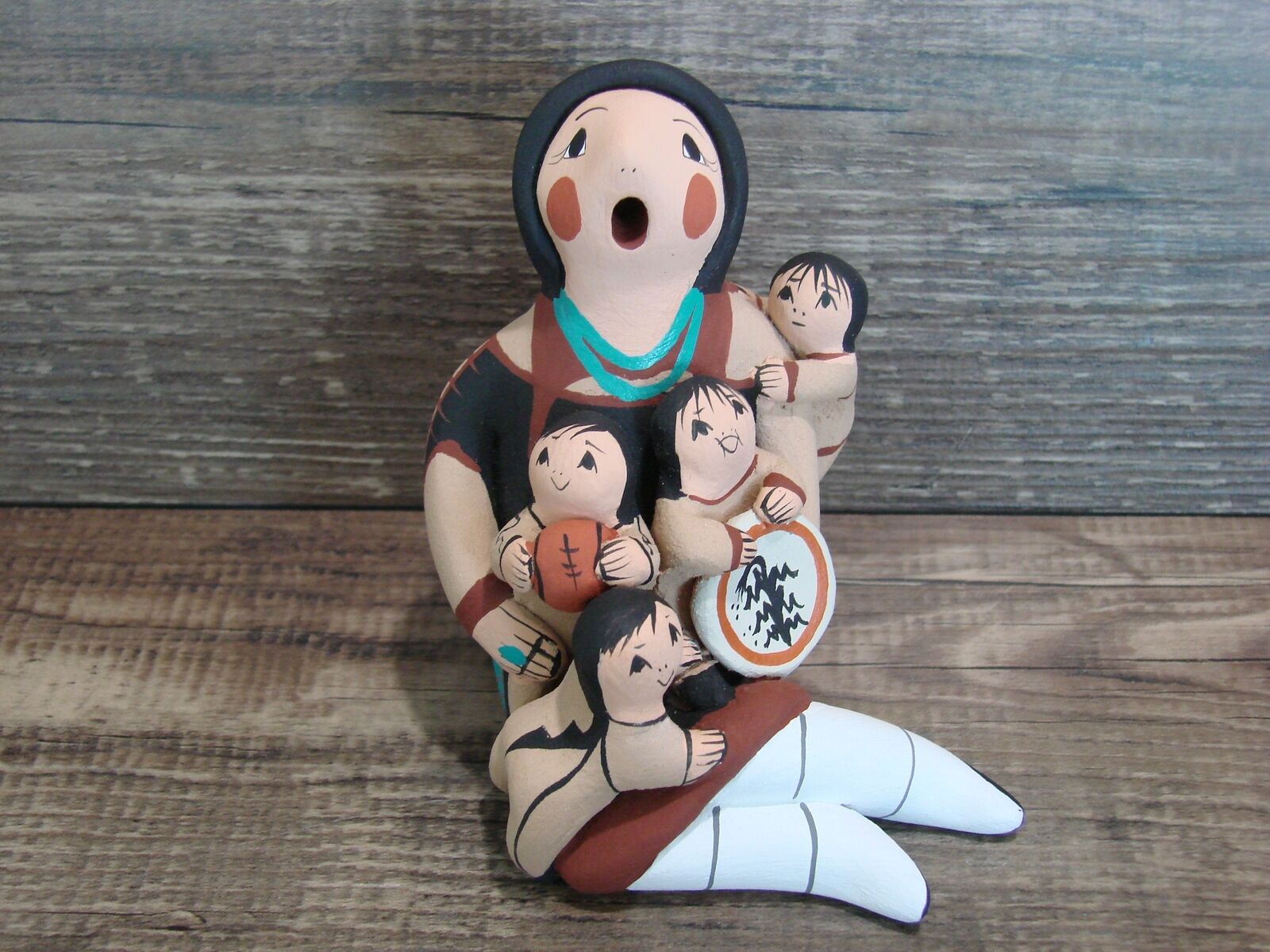 Jemez Pueblo Indian Handmade Clay Storyteller by Lucero