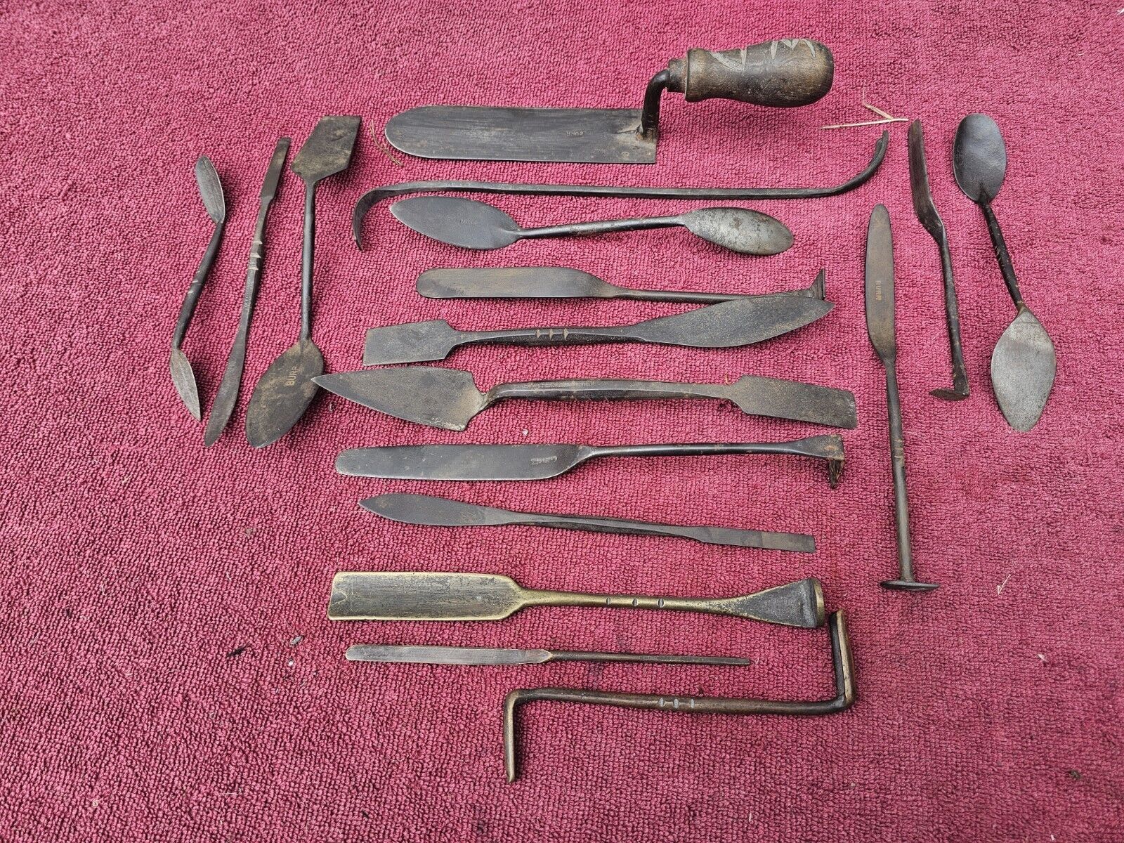 Vintage Lot of 17 Sand Casting Tools 